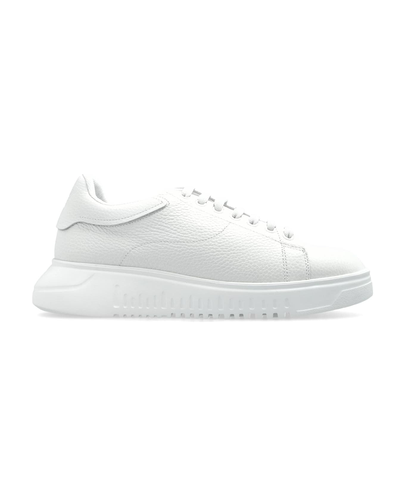 Emporio Armani Leather Sneakers - White