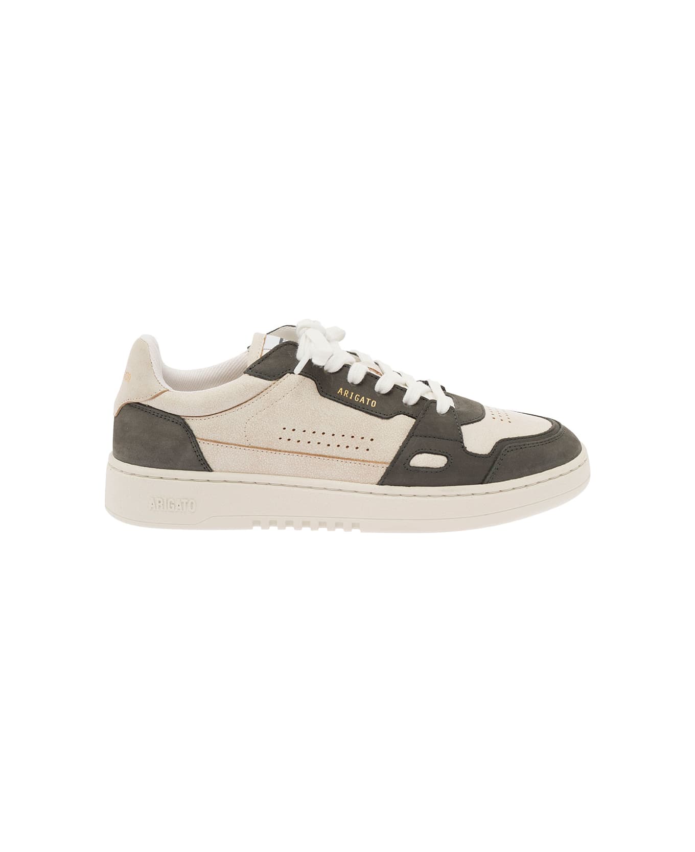 Axel Arigato 'dice Lo' Green And White Two-tone Sneakers In Calf Leather Man - Beige スニーカー