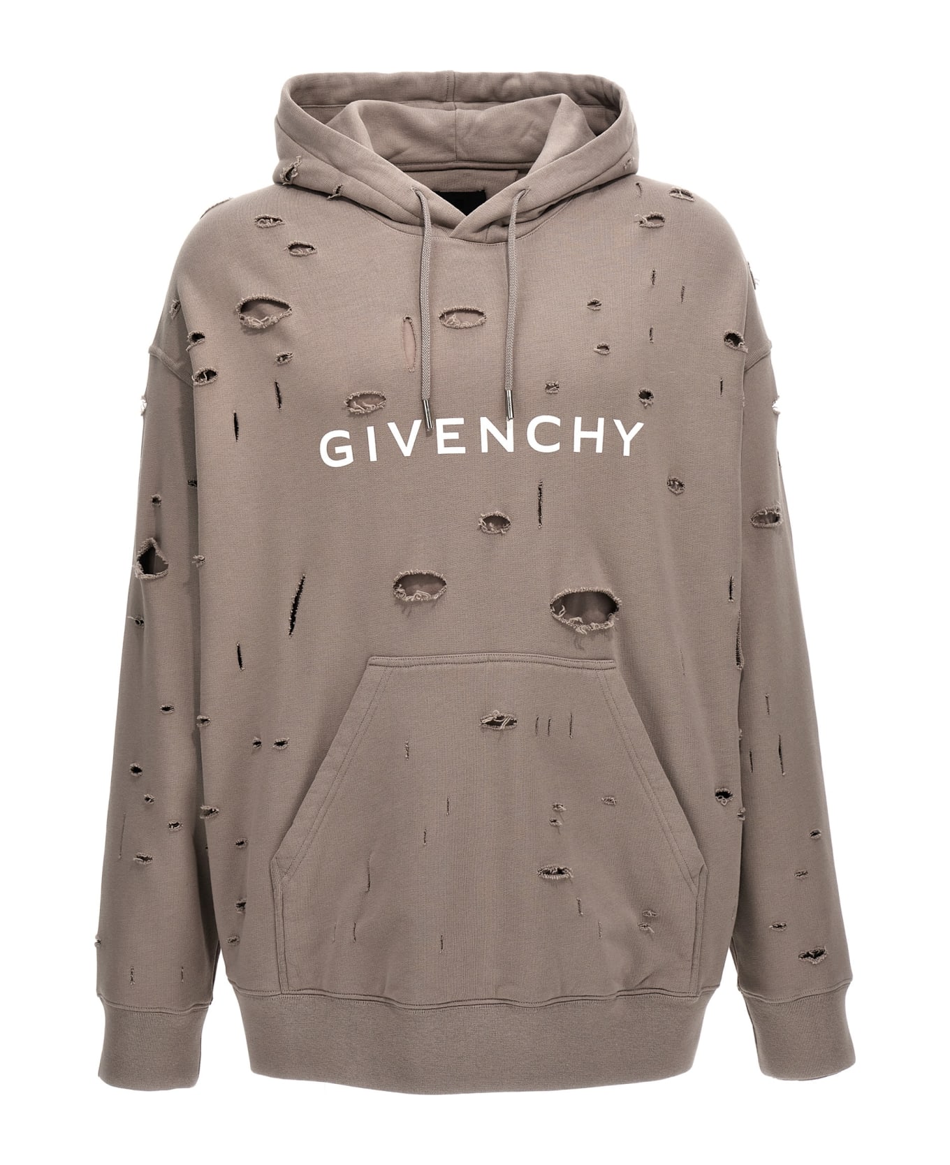 Givenchy Logo Hoodie - Gray
