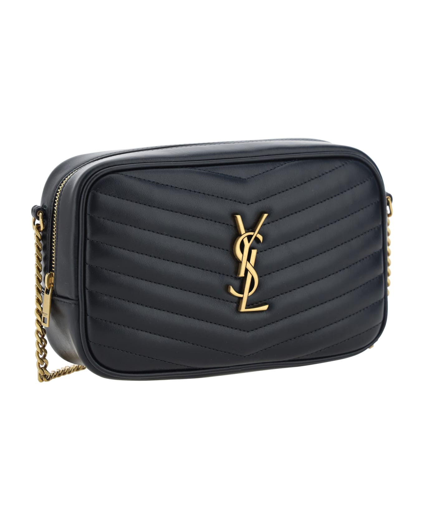 Saint Laurent Lou Shoulder Bag - BLACK
