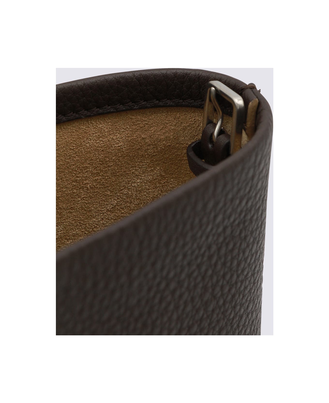 The Row Deep Brown Leather N/s Park Crossbody Bag - DEEP BROWN ANS