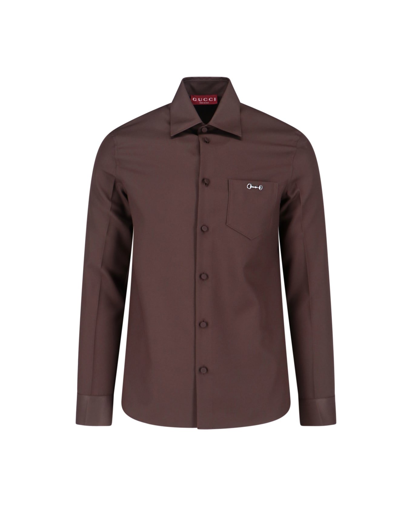 Gucci 
horsebit
 Shirt - Brown