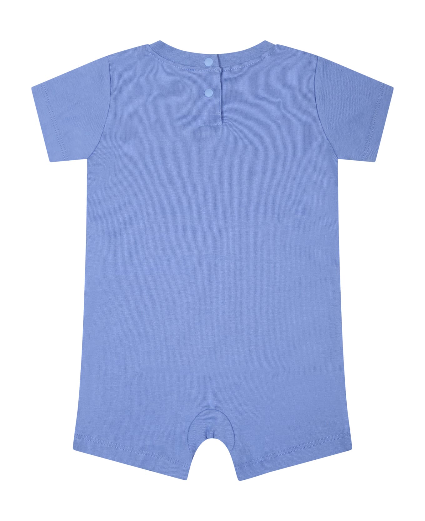 Nike Light Blue Romper Set For Baby Boy With Logo - Light Blue ボディスーツ＆セットアップ