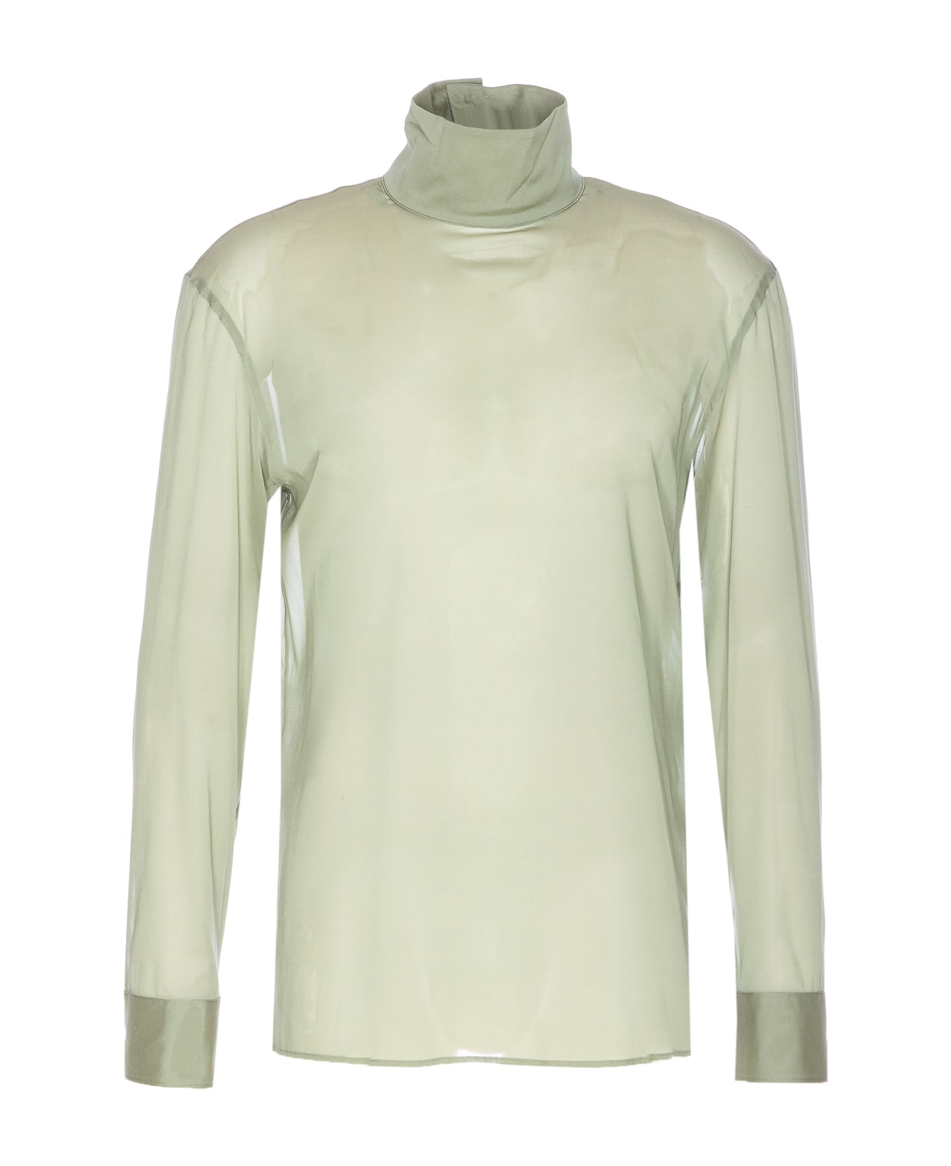 Gucci Silk Stretch Chiffon Shirt - Green