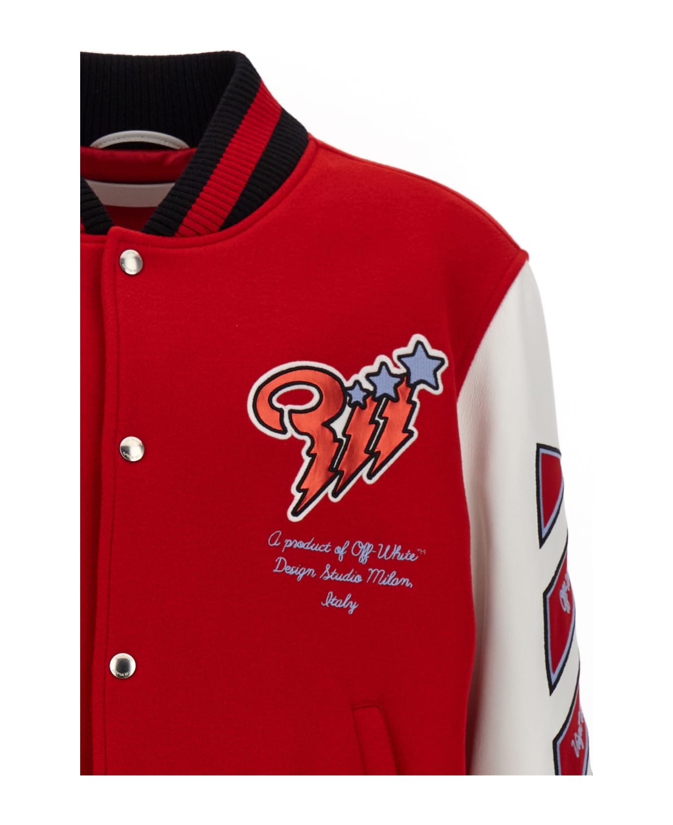 Off-White 'varsity' Bomber Jacket - Red