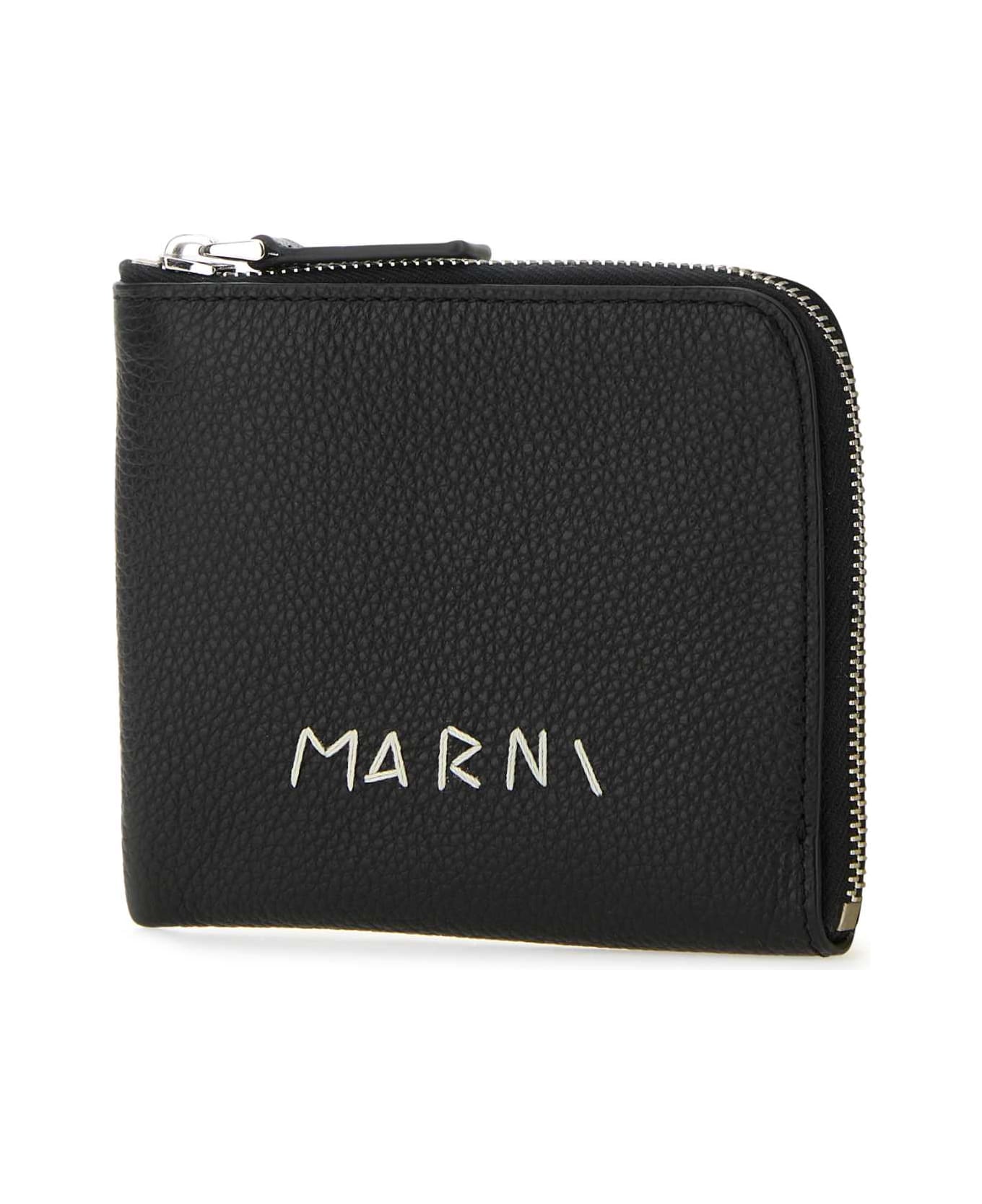 Marni Black Leather Wallet - BLACK