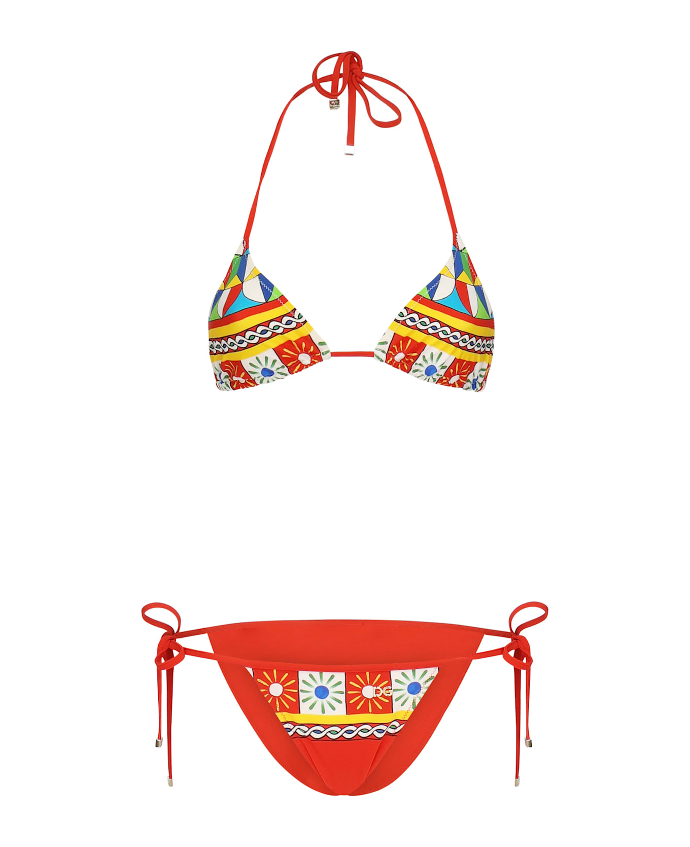 Dolce 
Gabbana Printed Triangle Bikini - MultiColour