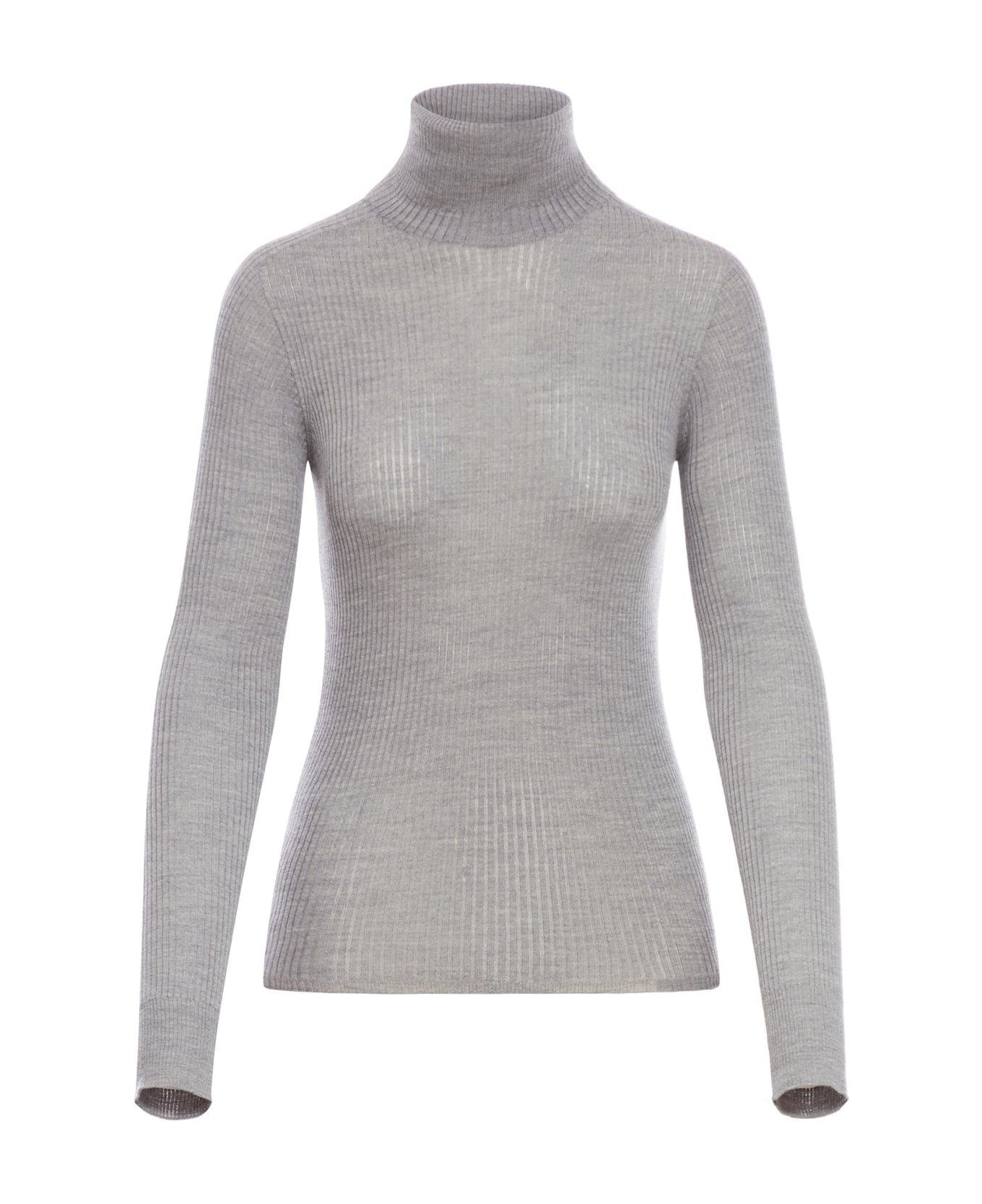 SportMax Turtleneck Knitted Jumper - Grey