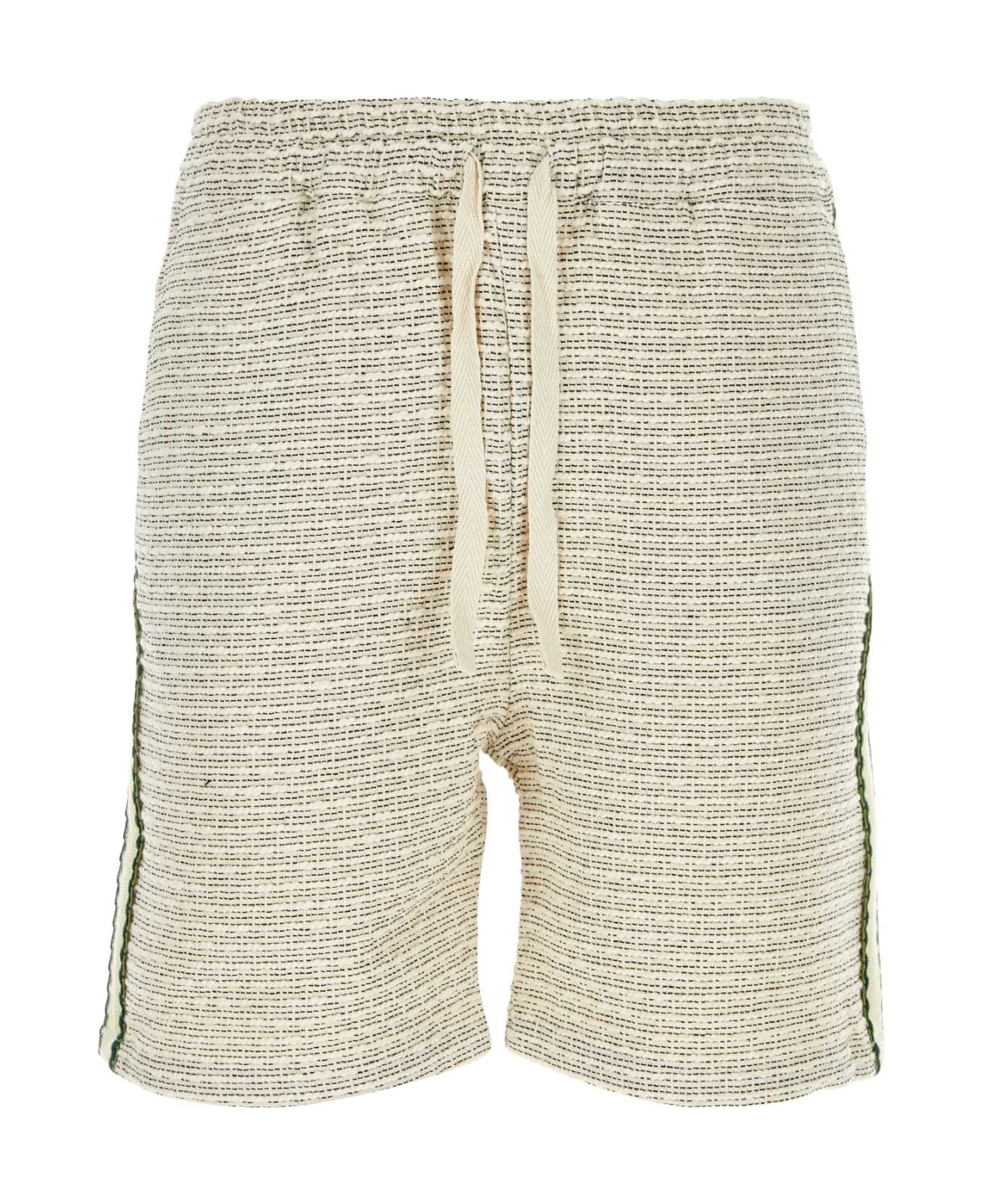 Drôle de Monsieur Two-tone Tweed Bermuda Shorts - Beige ショートパンツ