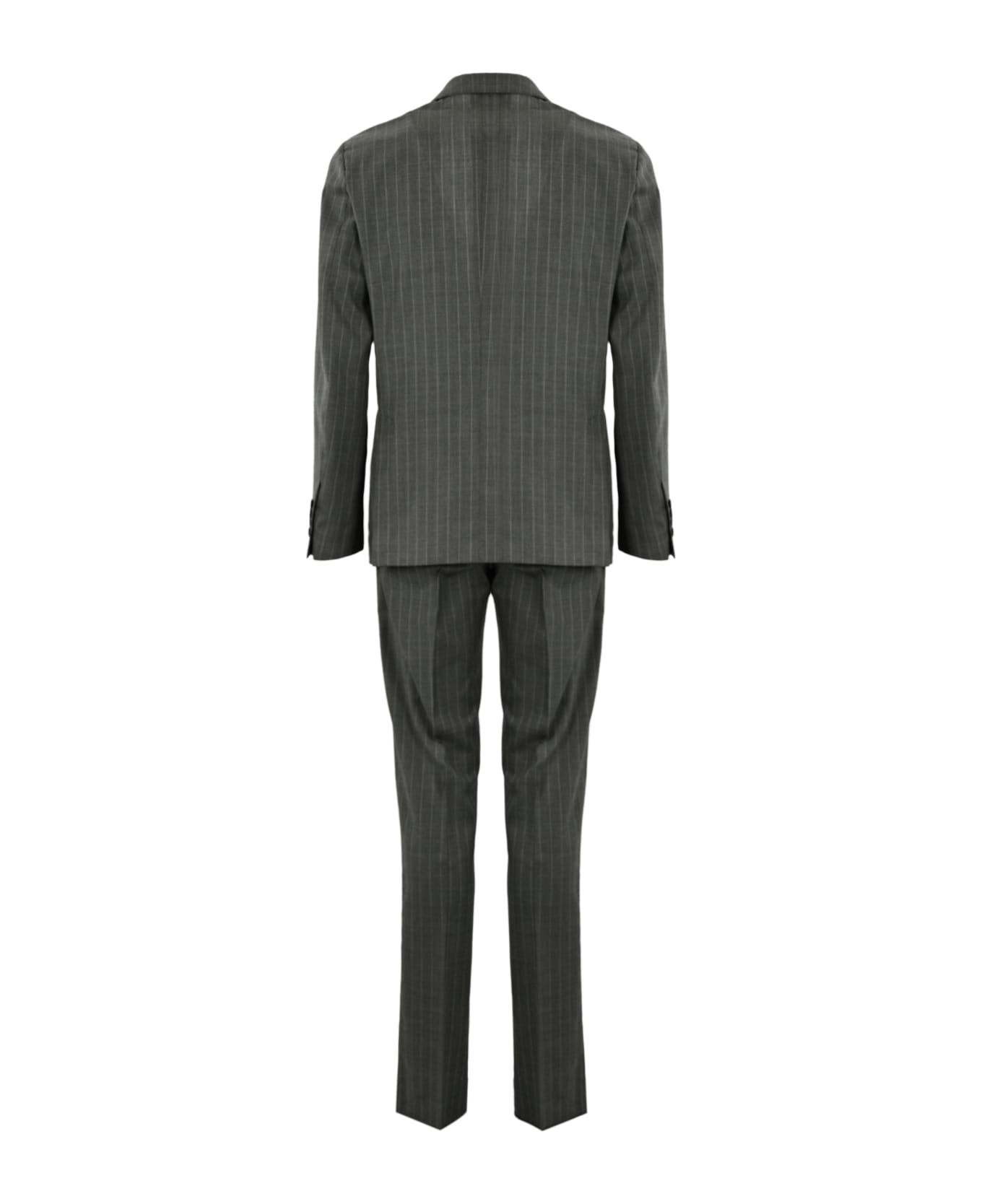 Lardini Pinstriped Suit With Lace-up Trousers - Grigio スーツ