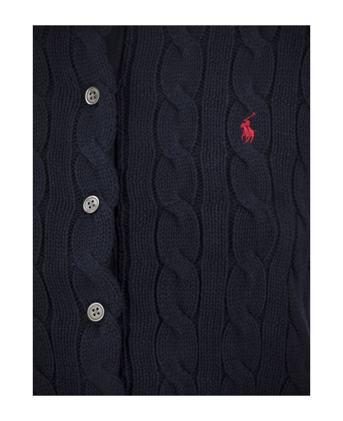 Polo Ralph Lauren Navy Cotton Cardigan - Blue