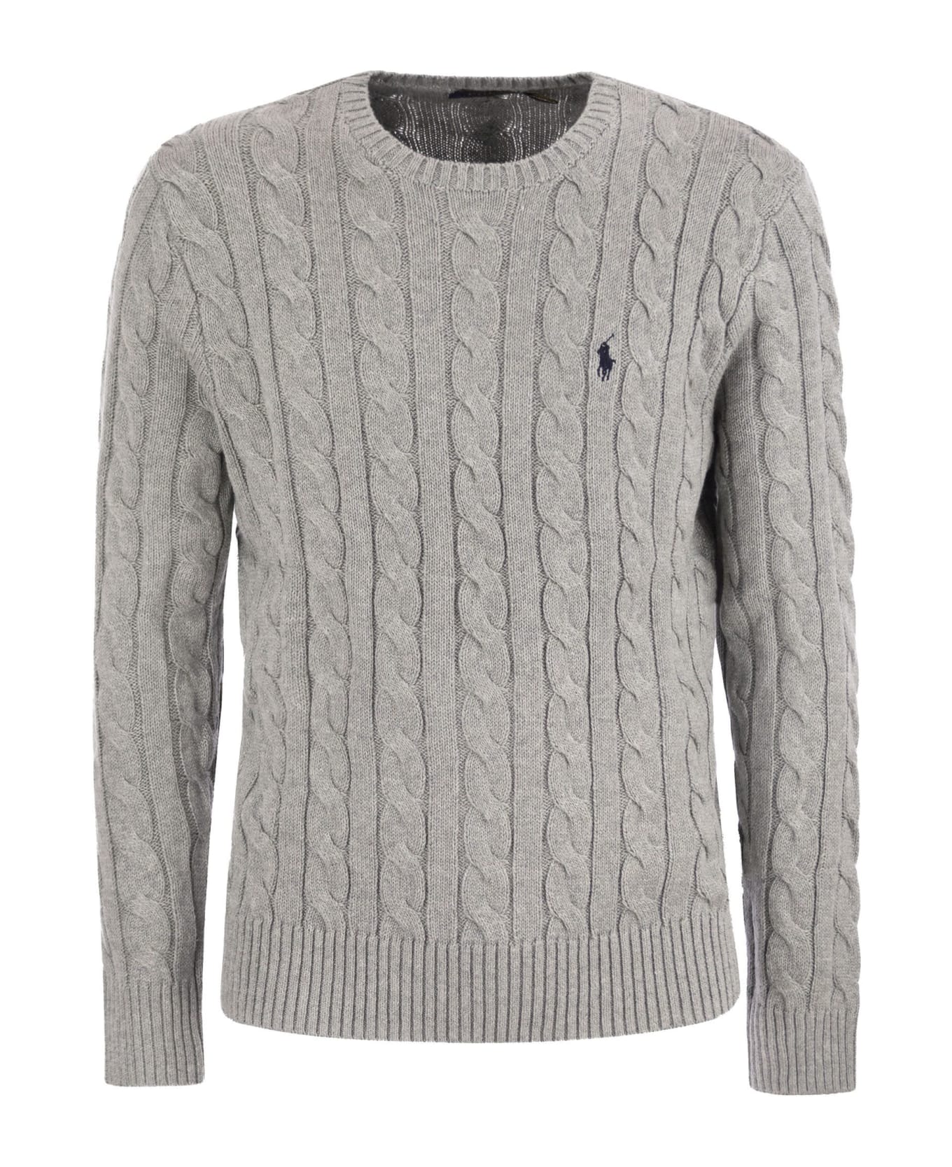 Polo Ralph Lauren Plaited Cotton Jersey - Grey