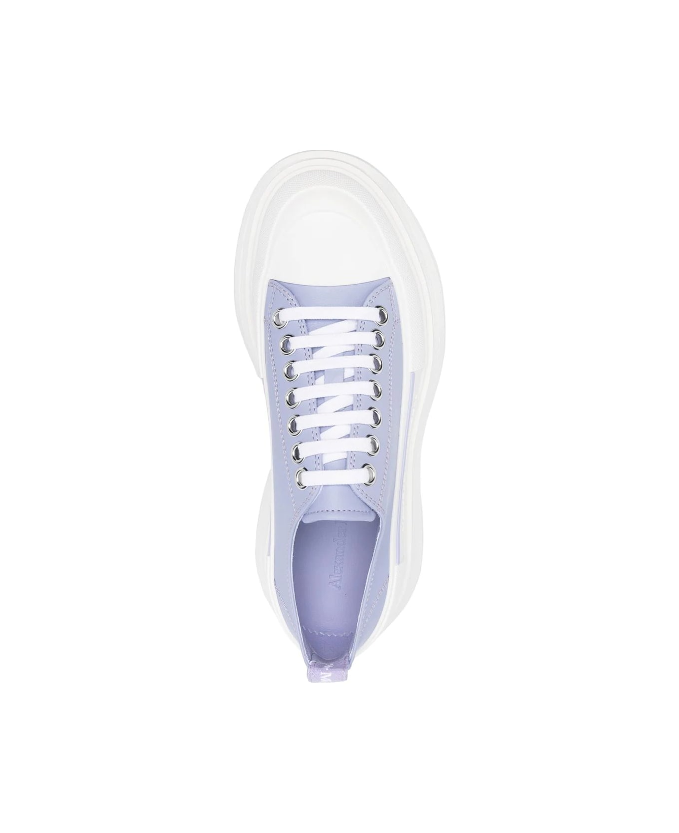【送料&関税込】Alexander McQueen Lilac And White Tread Slic Alexander McQueen Tread Slick Canvas Sneakers 'Lilac White
