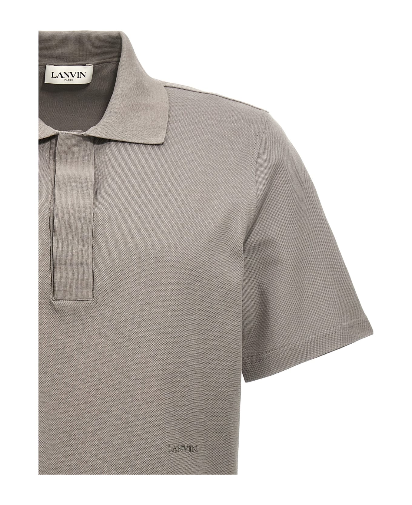 Lanvin Logo Embroidery Polo Shirt - Gray ポロシャツ