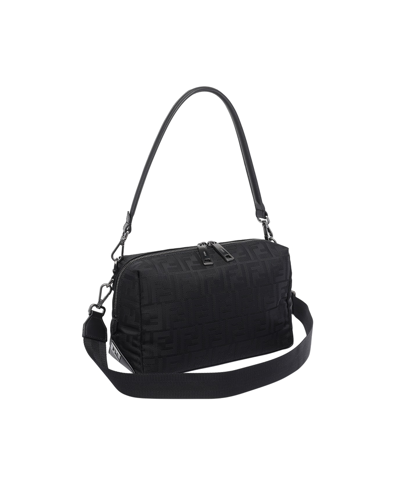 Fendi Medium Lui Squared Ff Fendi Crossbody Bag - Black