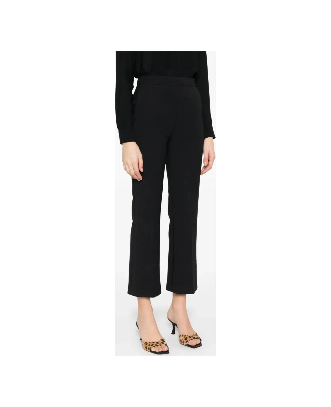Elisabetta Franchi Cropped Trousers - Black