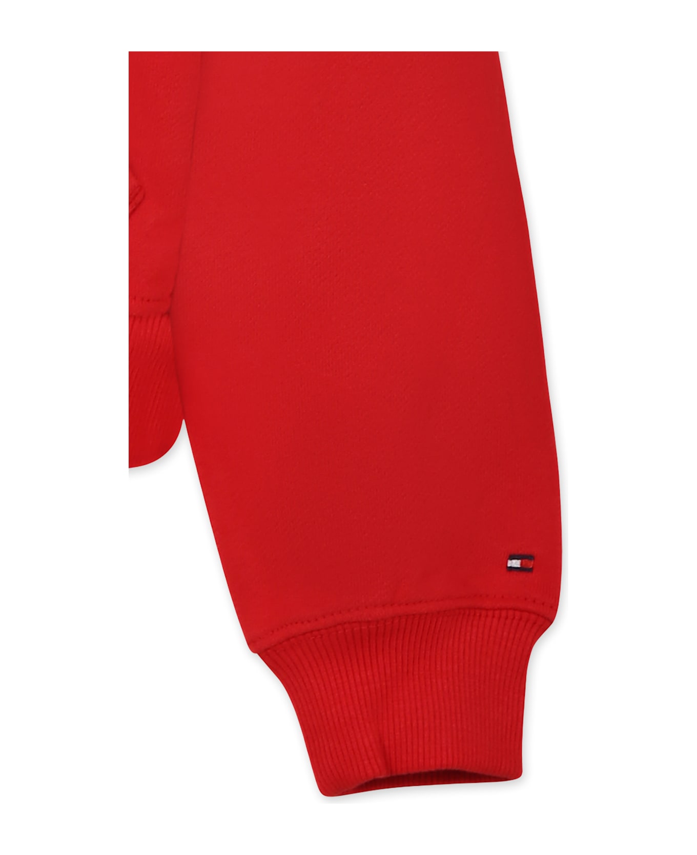 Tommy Hilfiger Red Crop Sweatshirt For Girl With Logo - Red