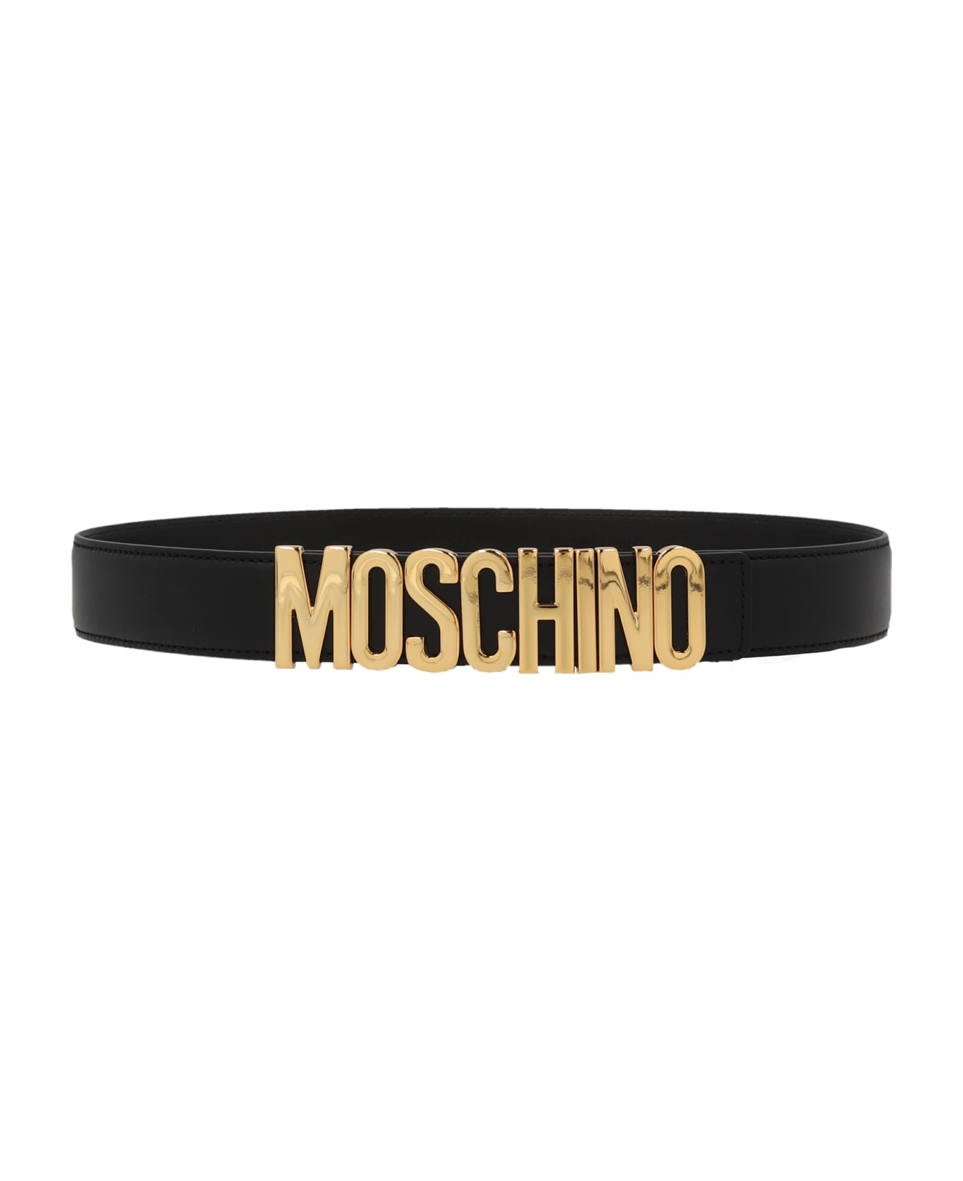 Moschino Logo Belt - Black  