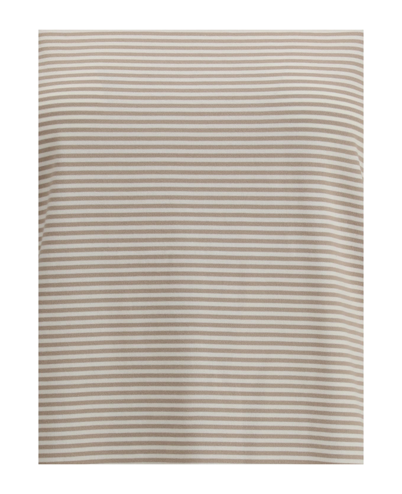 Brunello Cucinelli Striped Jersey T-shirt - Beige