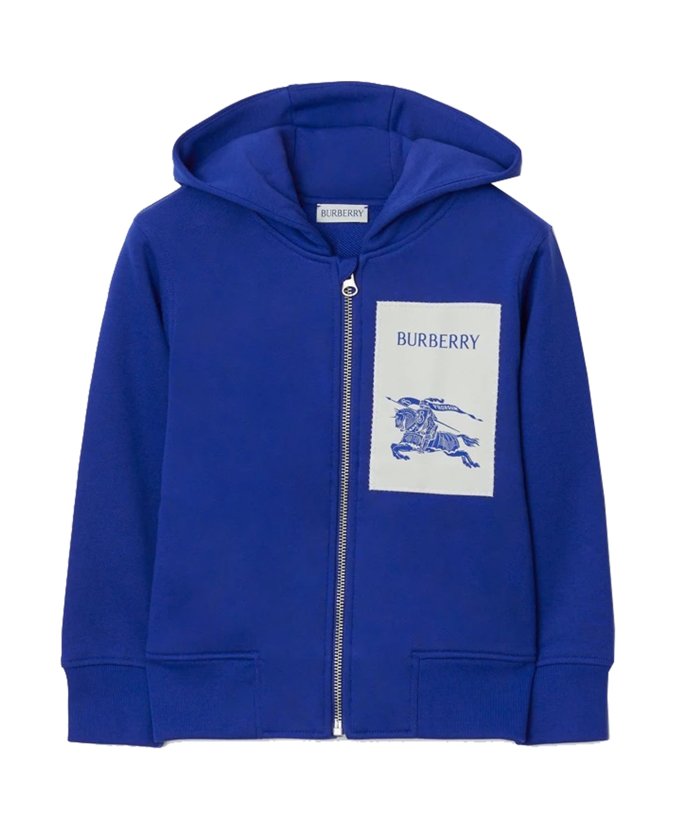 Burberry Zip-up Hoodie Sweatshirt In Ekd Cotton - Blue ニットウェア＆スウェットシャツ