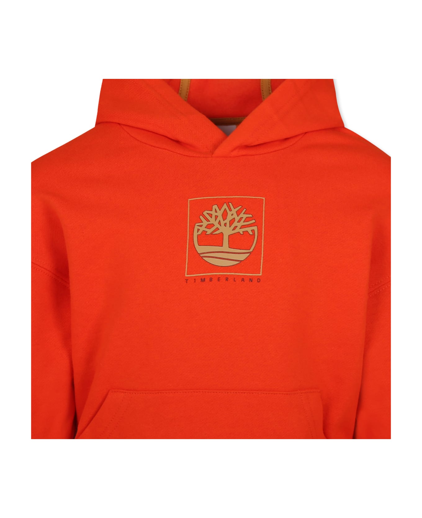 Timberland Red Sweatshirt For Boy With Tree Print - Red