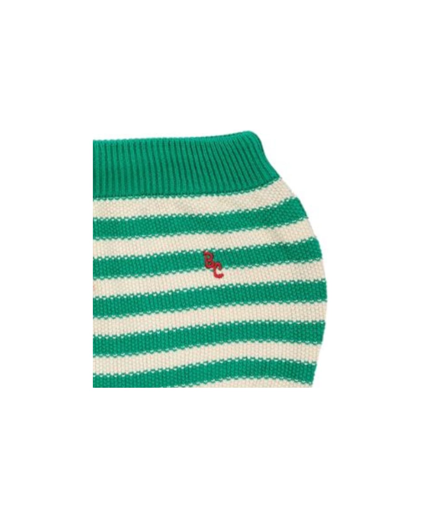 Bobo Choses Baby Stripes Knitted Culotte - Green