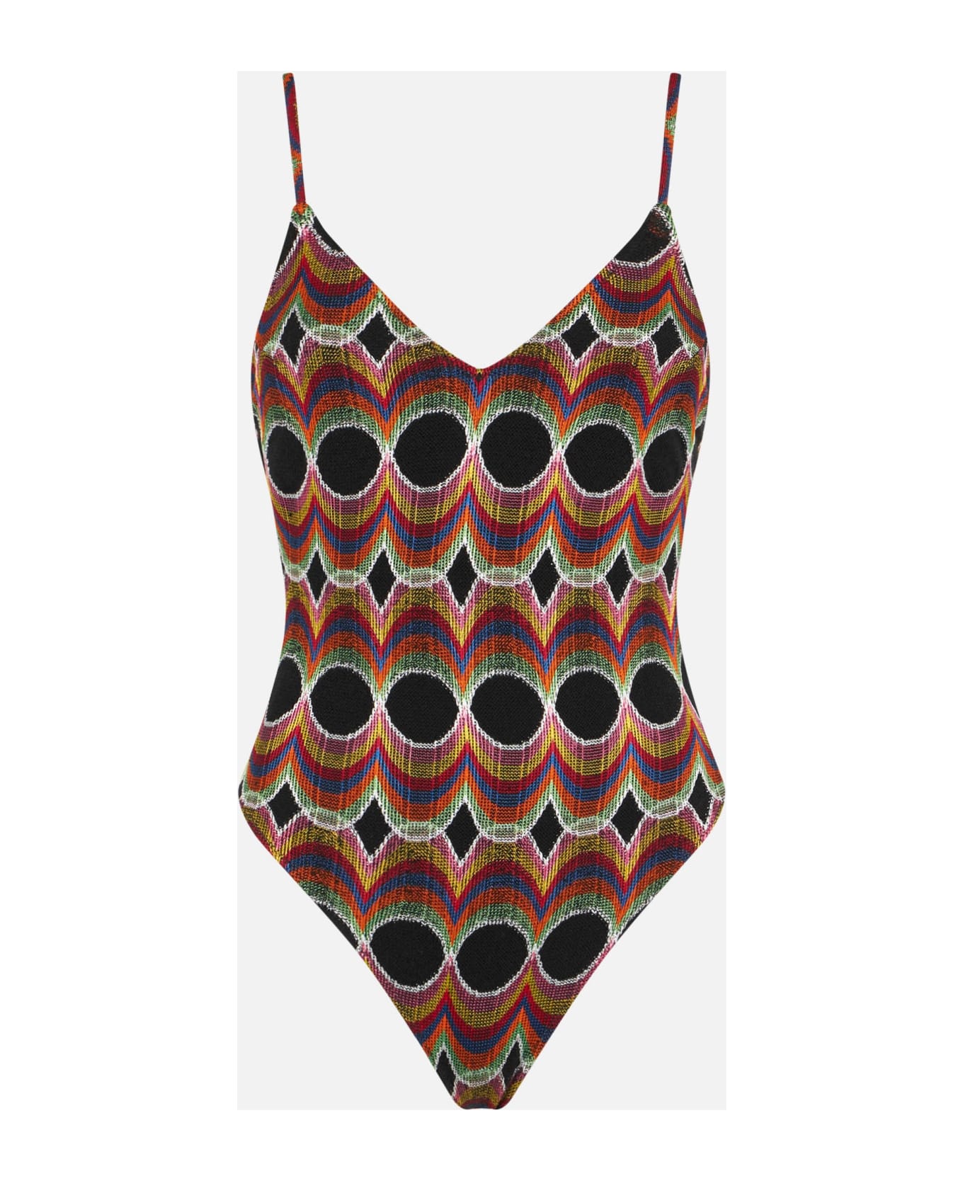 MC2 Saint Barth Woman One Piece Swimsuit With Pattern - BROWN ワンピース