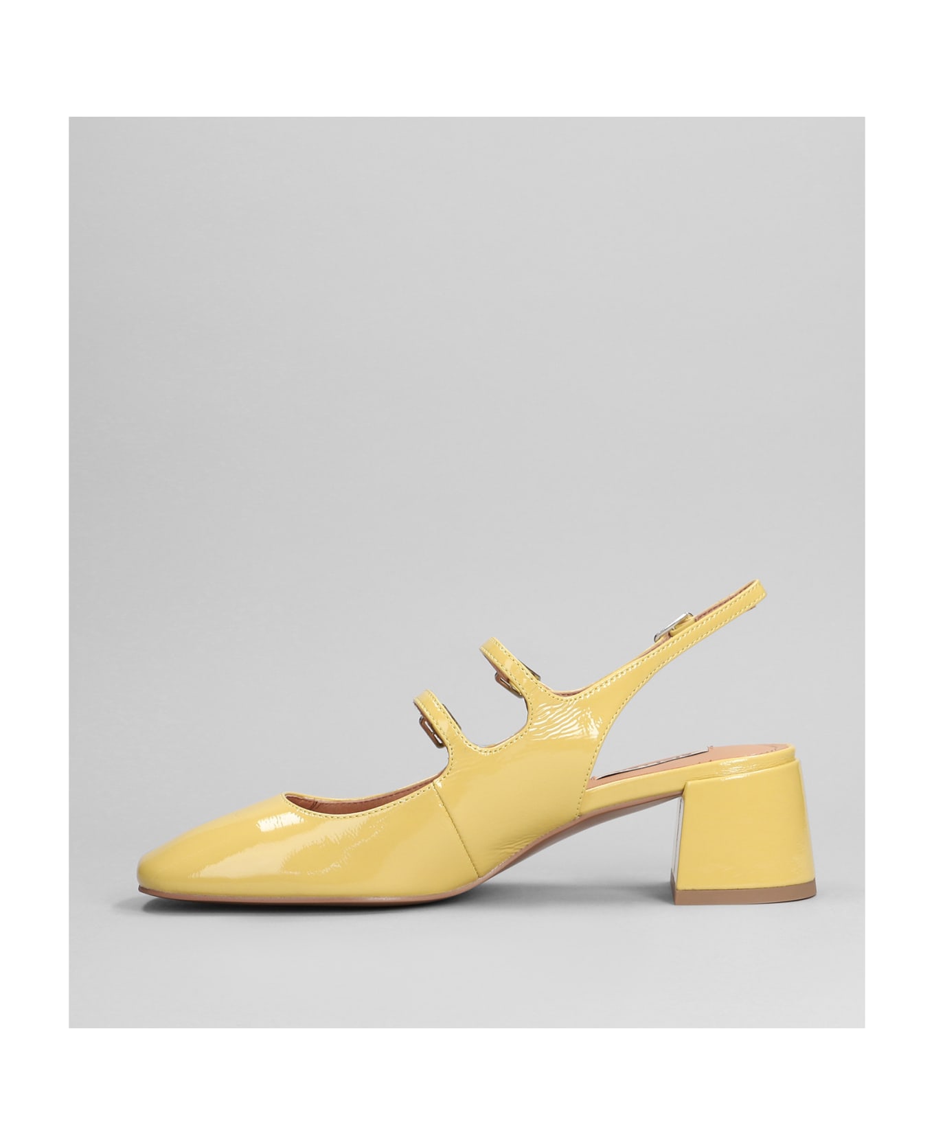 Bibi Lou Ninetta Pumps In Yellow Patent Leather - yellow