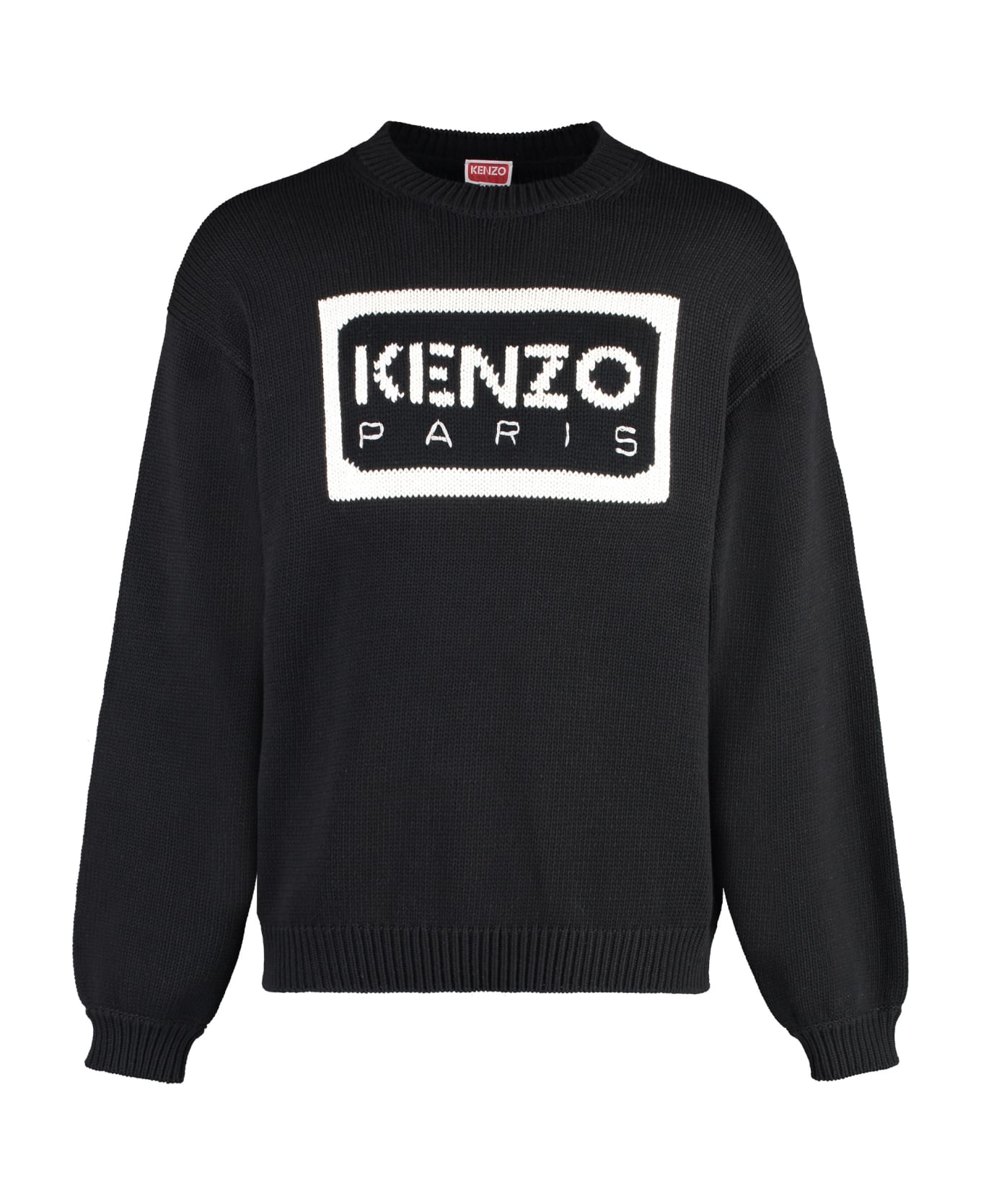 Kenzo Cotton Blend Crew-neck Sweater - black フリース
