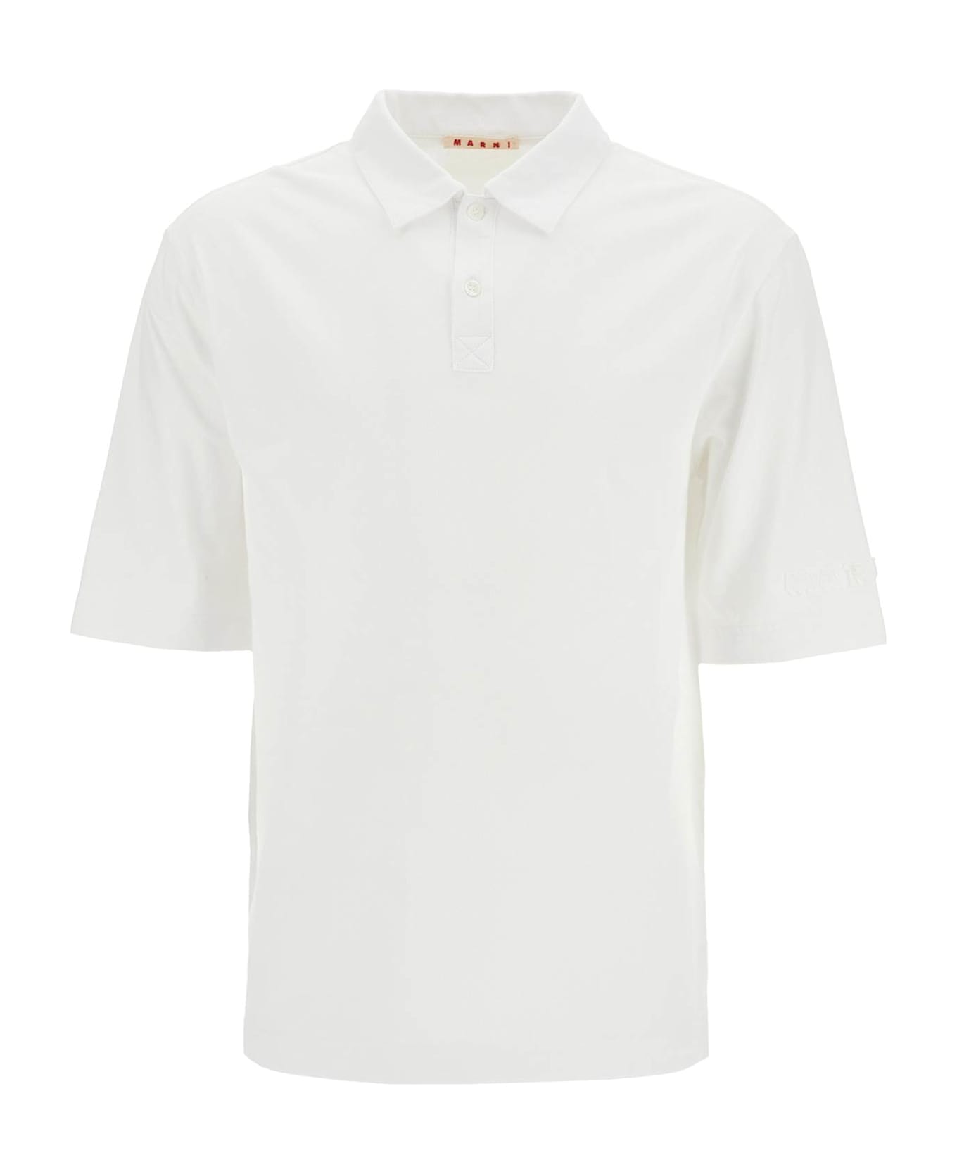 Marni Compact Jersey Polo Shirt - LILY WHITE (White)