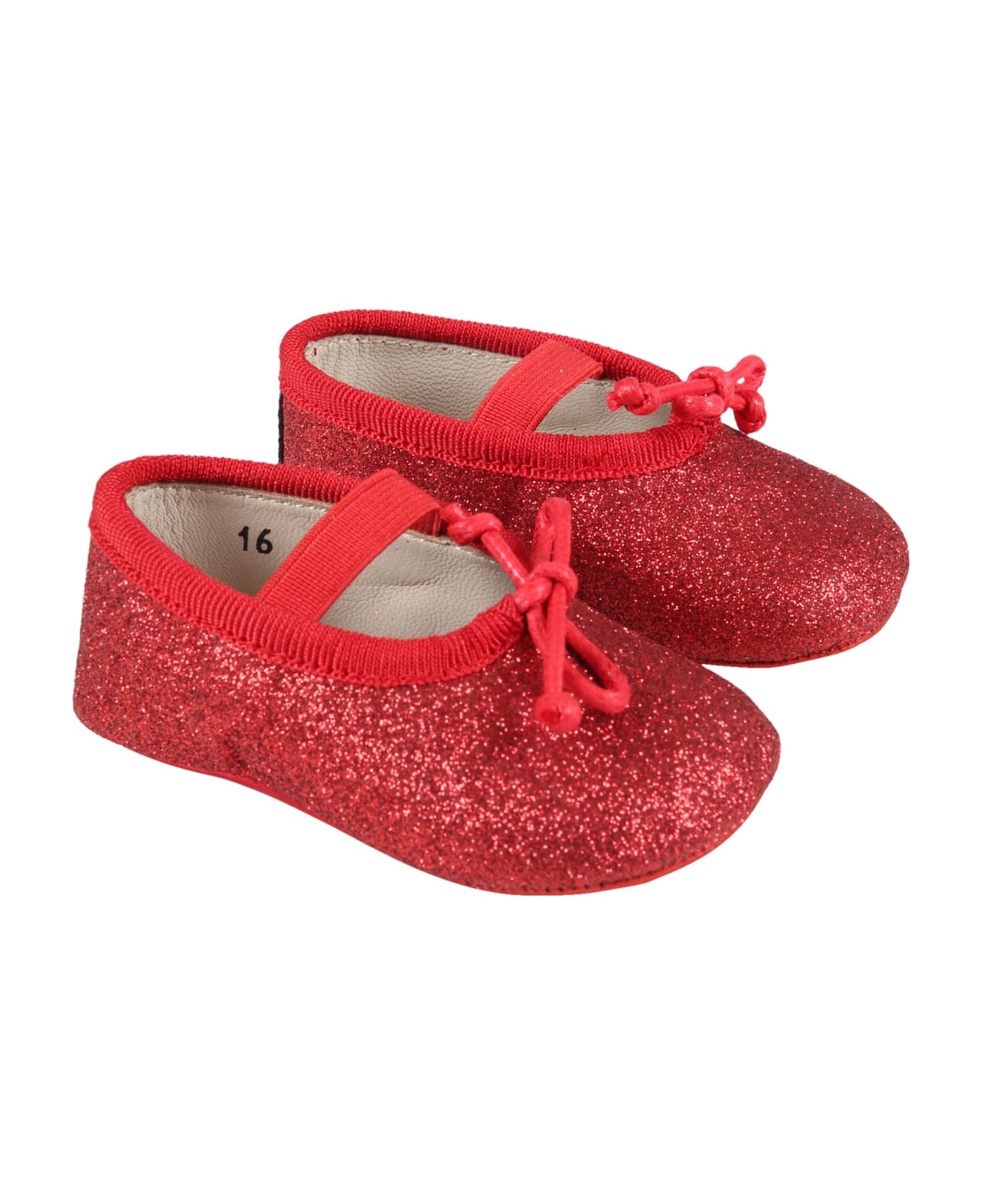 Gallucci Red Ballet Flats For Baby Girl - Red