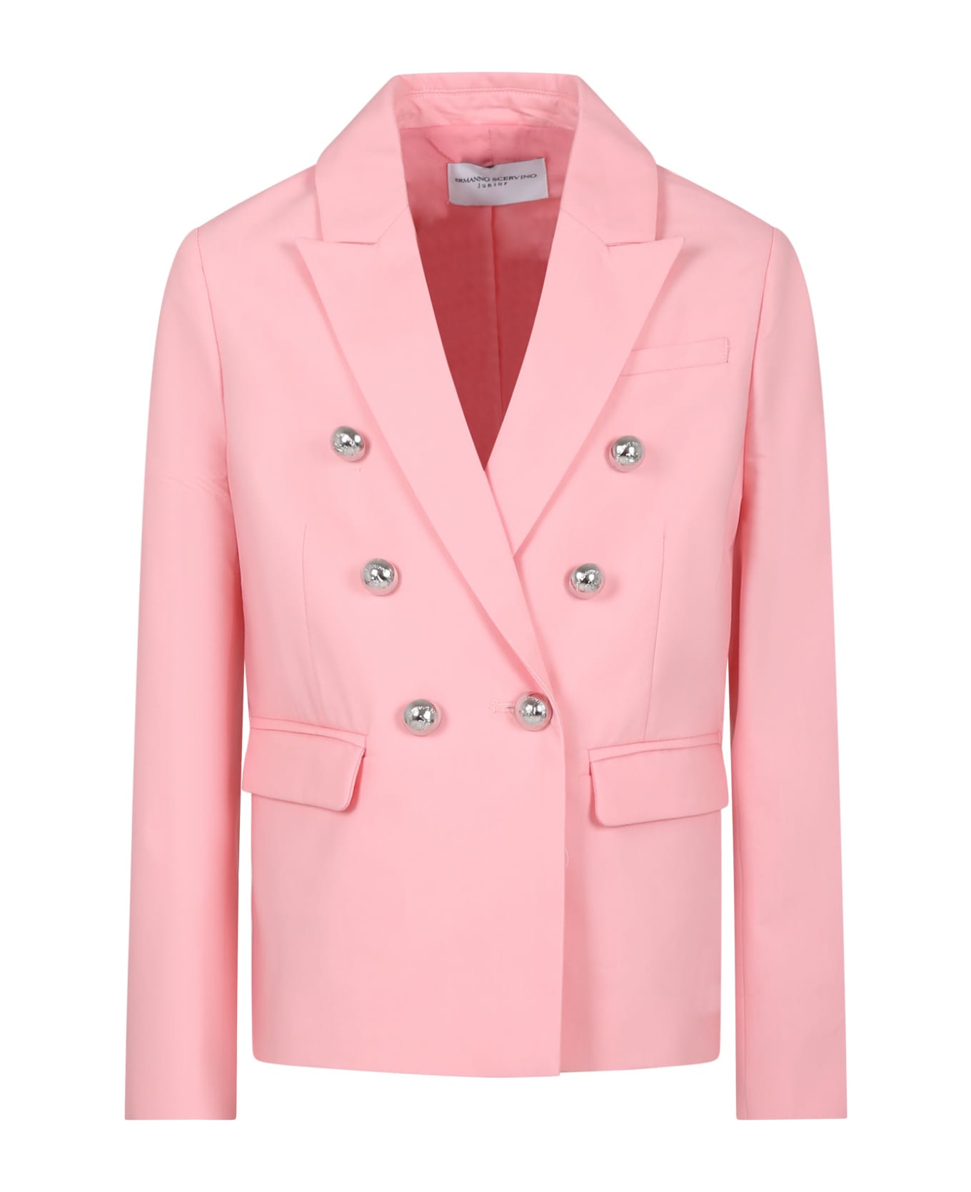 Ermanno Scervino Junior Pink Jacket For Girl - Pink コート＆ジャケット