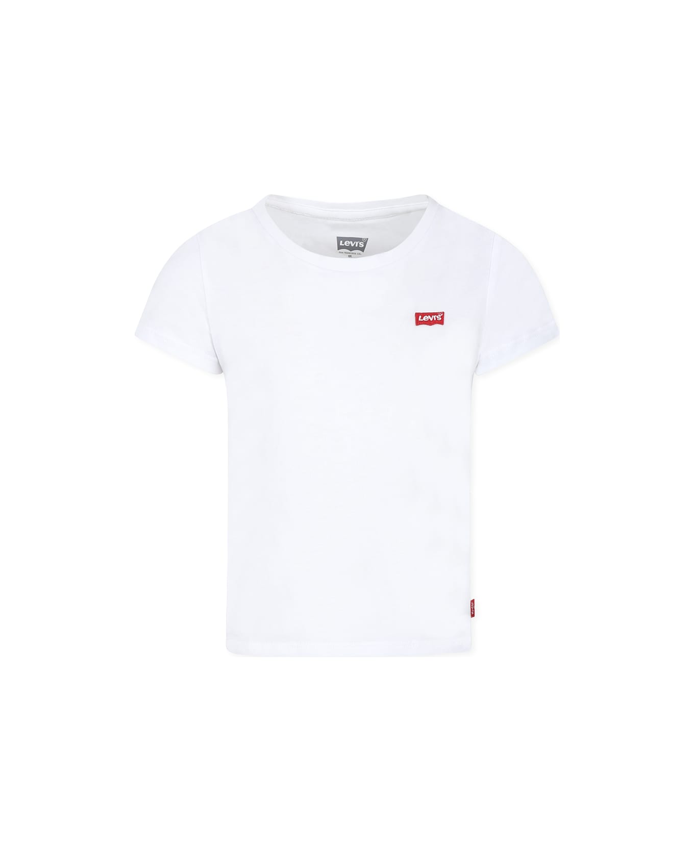Levi
s White T-shirt For Girl With Logo - White