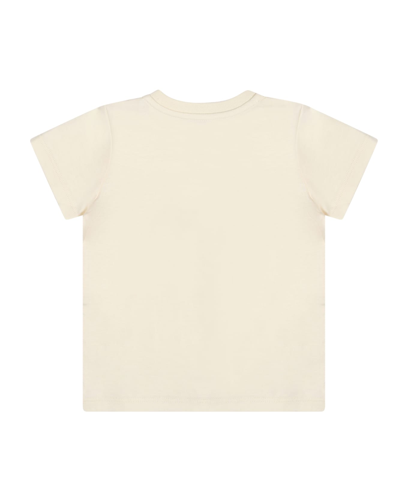 Gucci Ivory T-shirt For Baby Girl With Logo - White