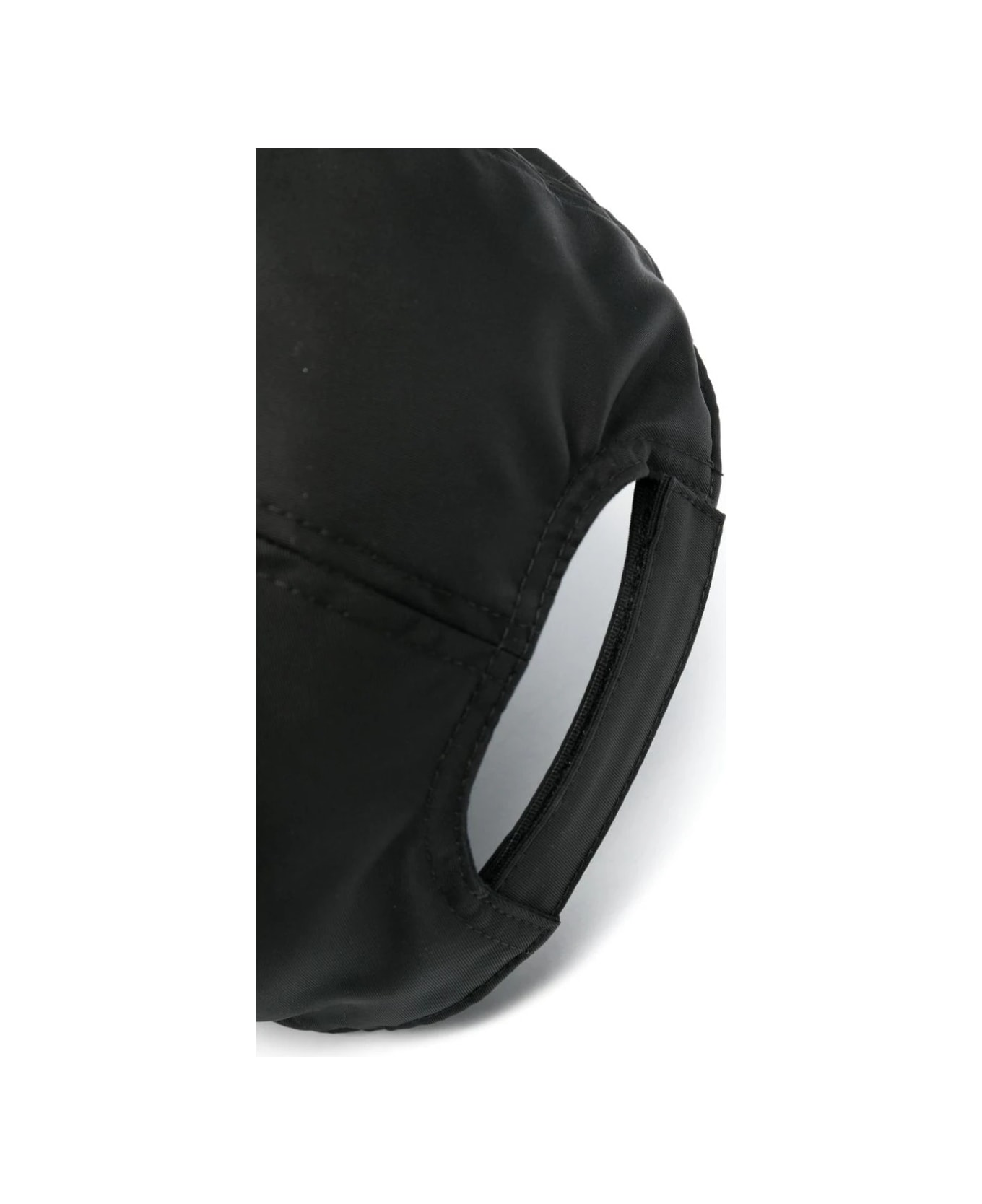 Kiton Black Nylon Baseball Hat With Logo - Black 帽子