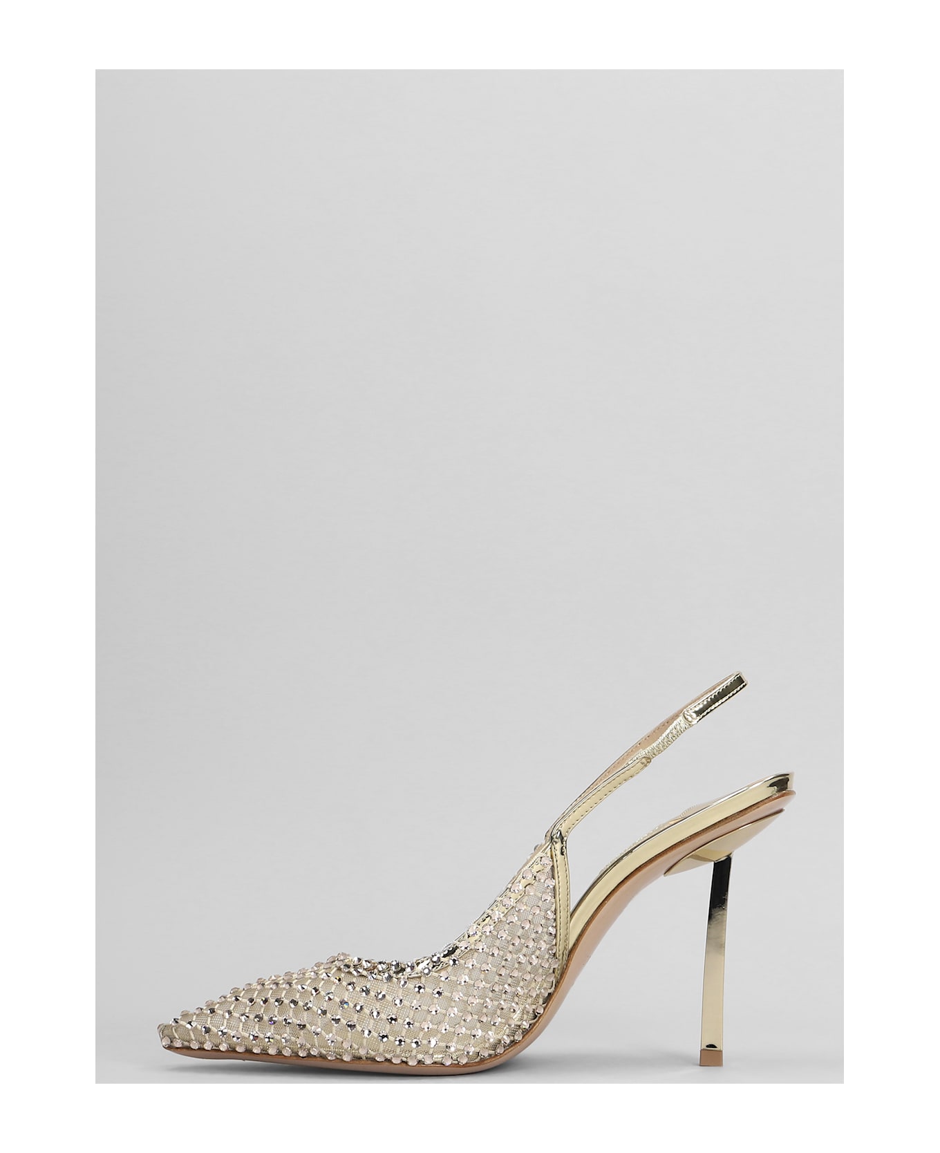 Le Silla Gilda Pumps In Platinum Leather - platinum