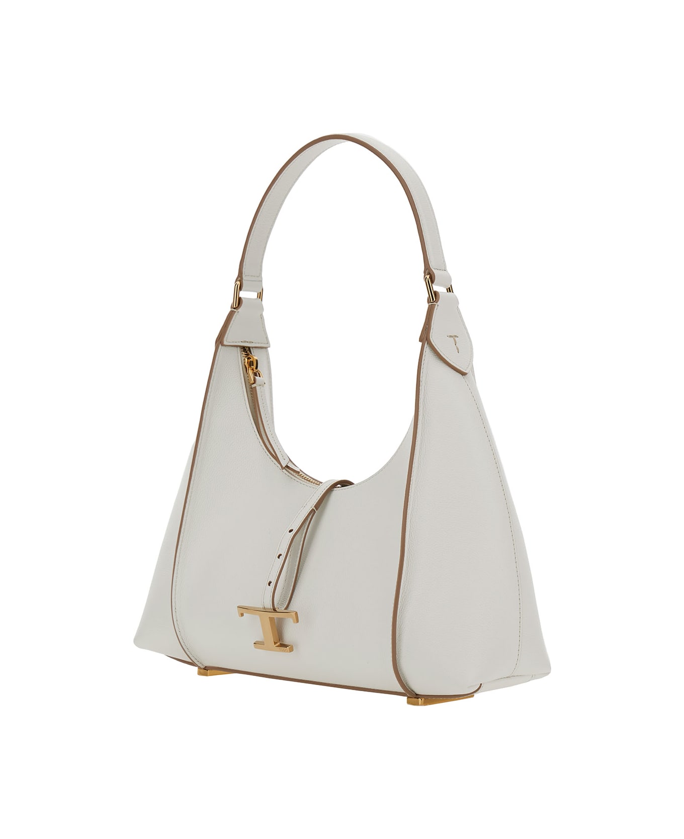 Tod's White Shoulder Bag With T Timeless Charm In Leather Woman - White トートバッグ