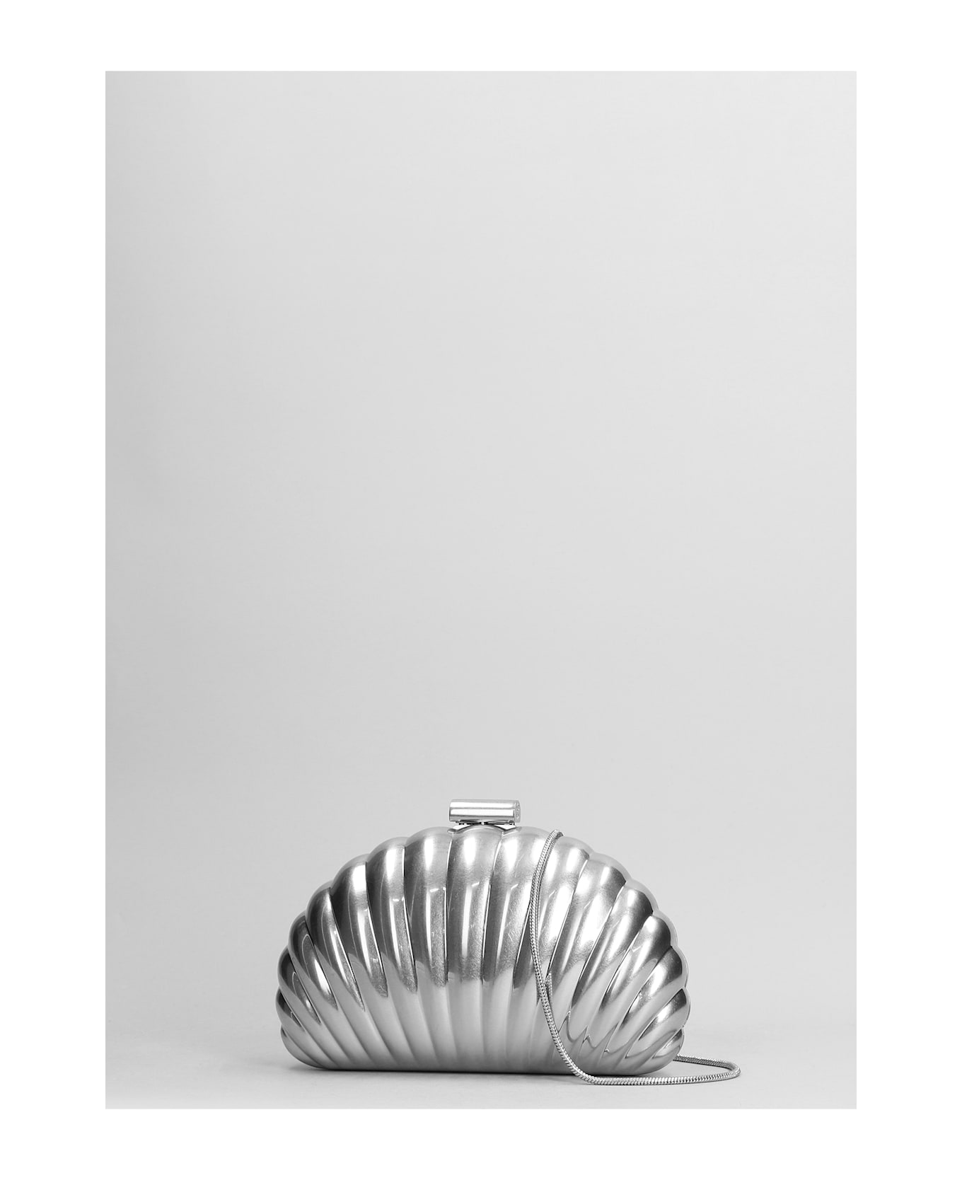 Simkhai Monet Clutch In Silver Aluminum - silver