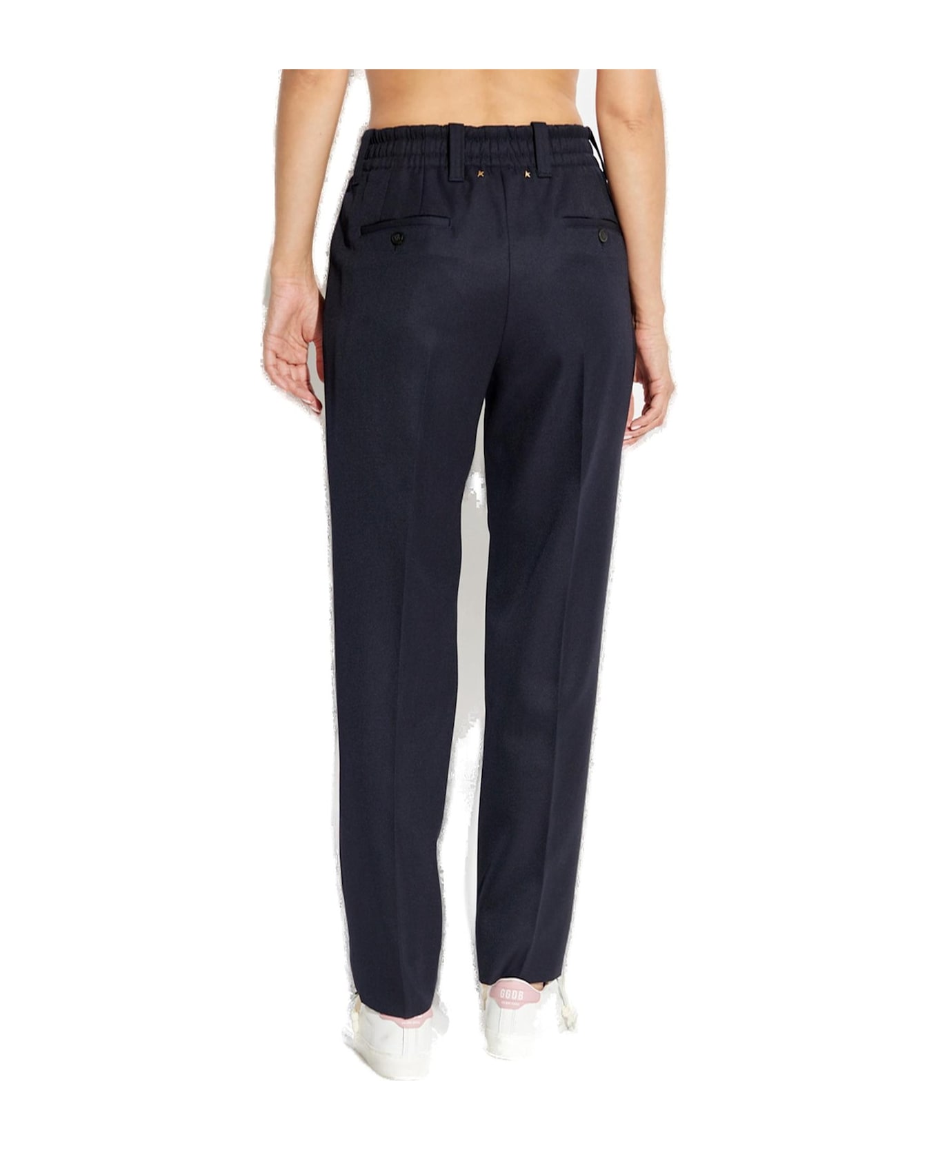 Golden Goose High Waist Tapered Tailored Trousers - Blue