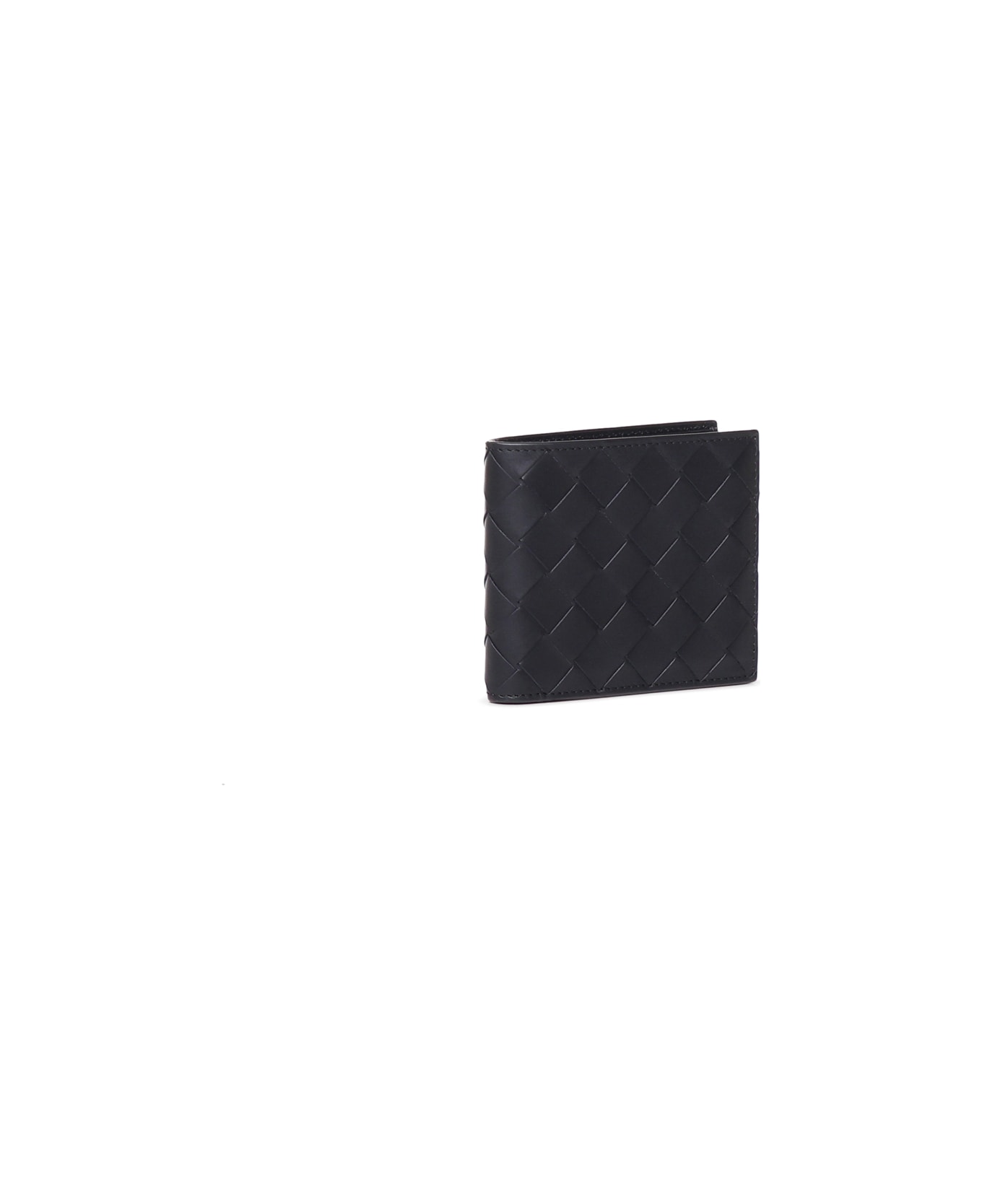 Bottega Veneta Woven Bi-fold Wallet - Black