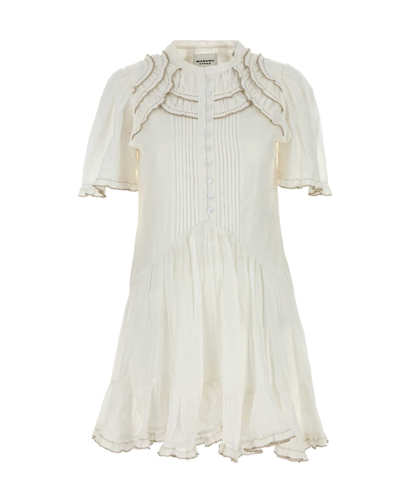 Marant Étoile White Cotton Blend Celyana Dress - White