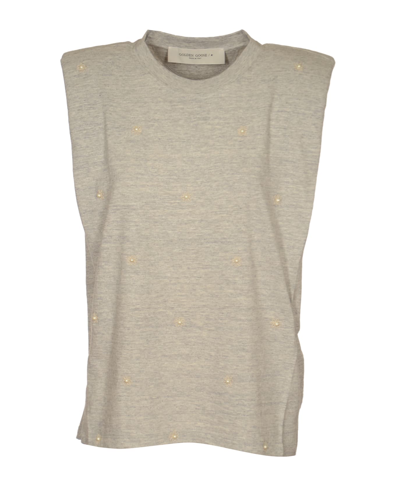 Golden Goose Israel Sleeveless T-shirt - Melange Grey
