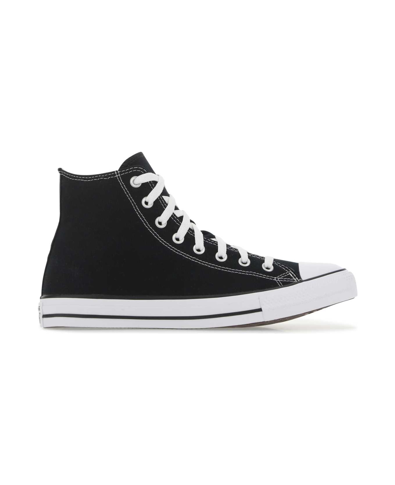 Converse Black Canvas Chuck Taylor Hi Sneakers - BLACK