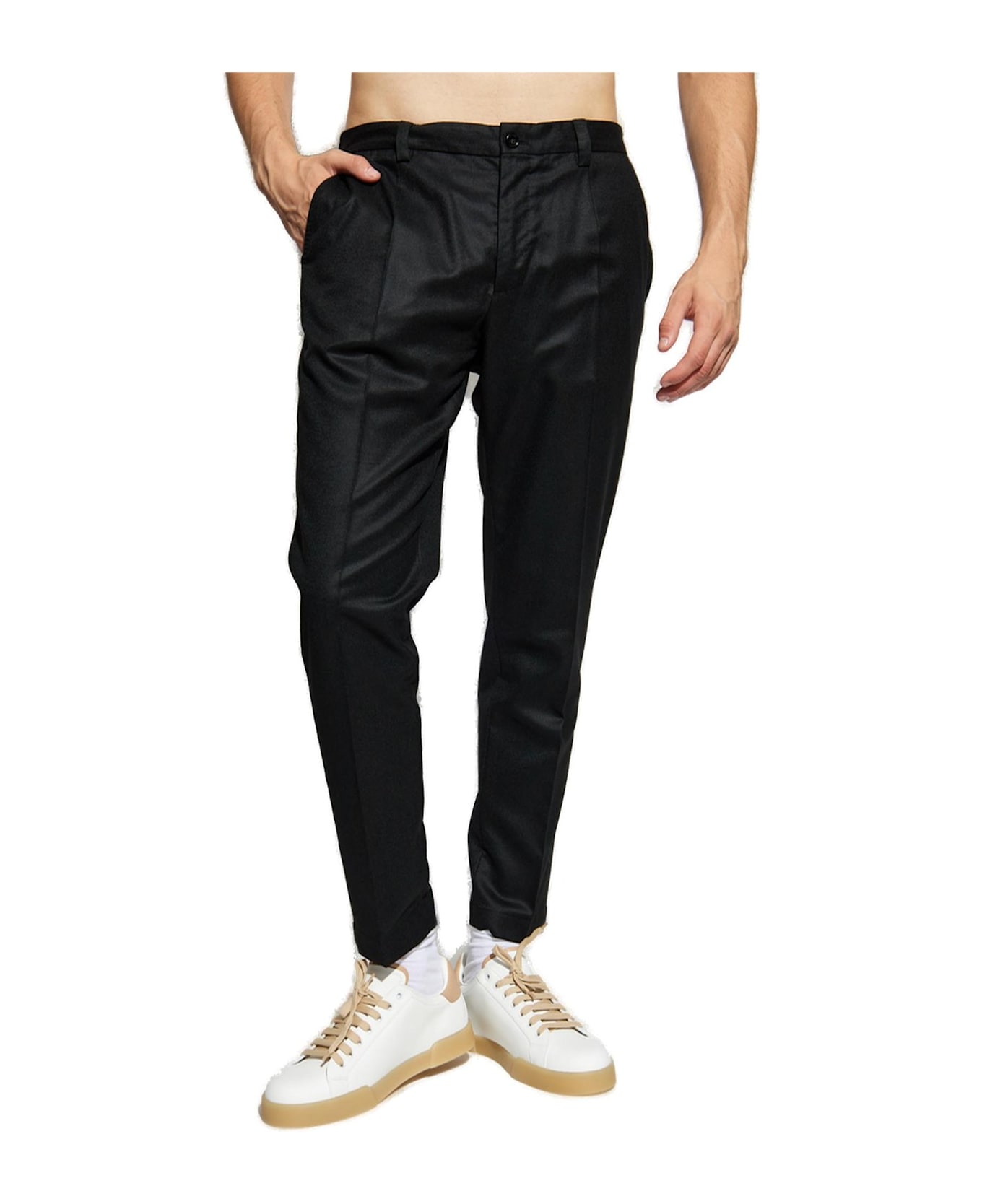 Dolce & Gabbana Tailored Flannel Pants - BLACK