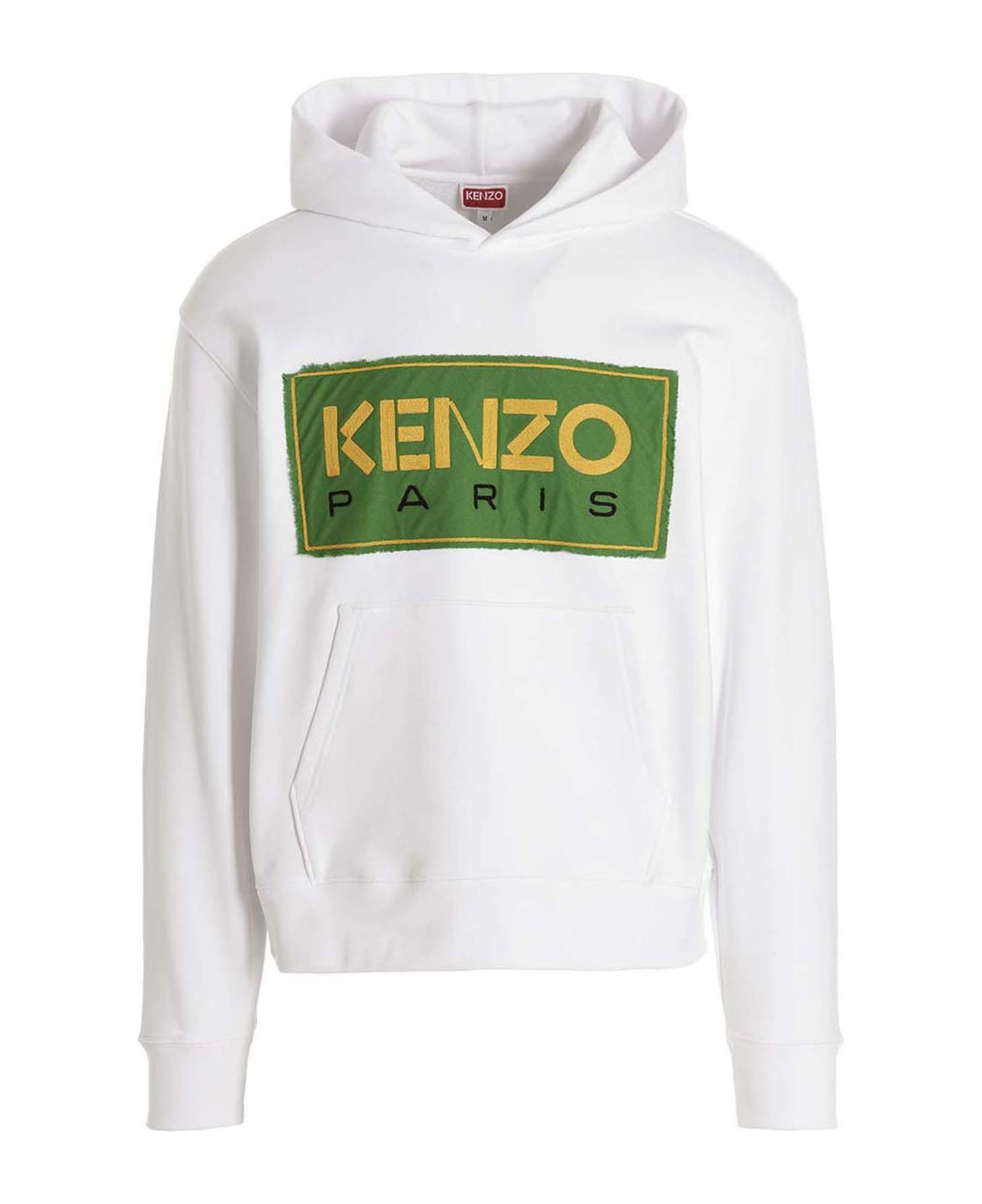 Kenzo Logo Embroidery Hoodie - Bianco