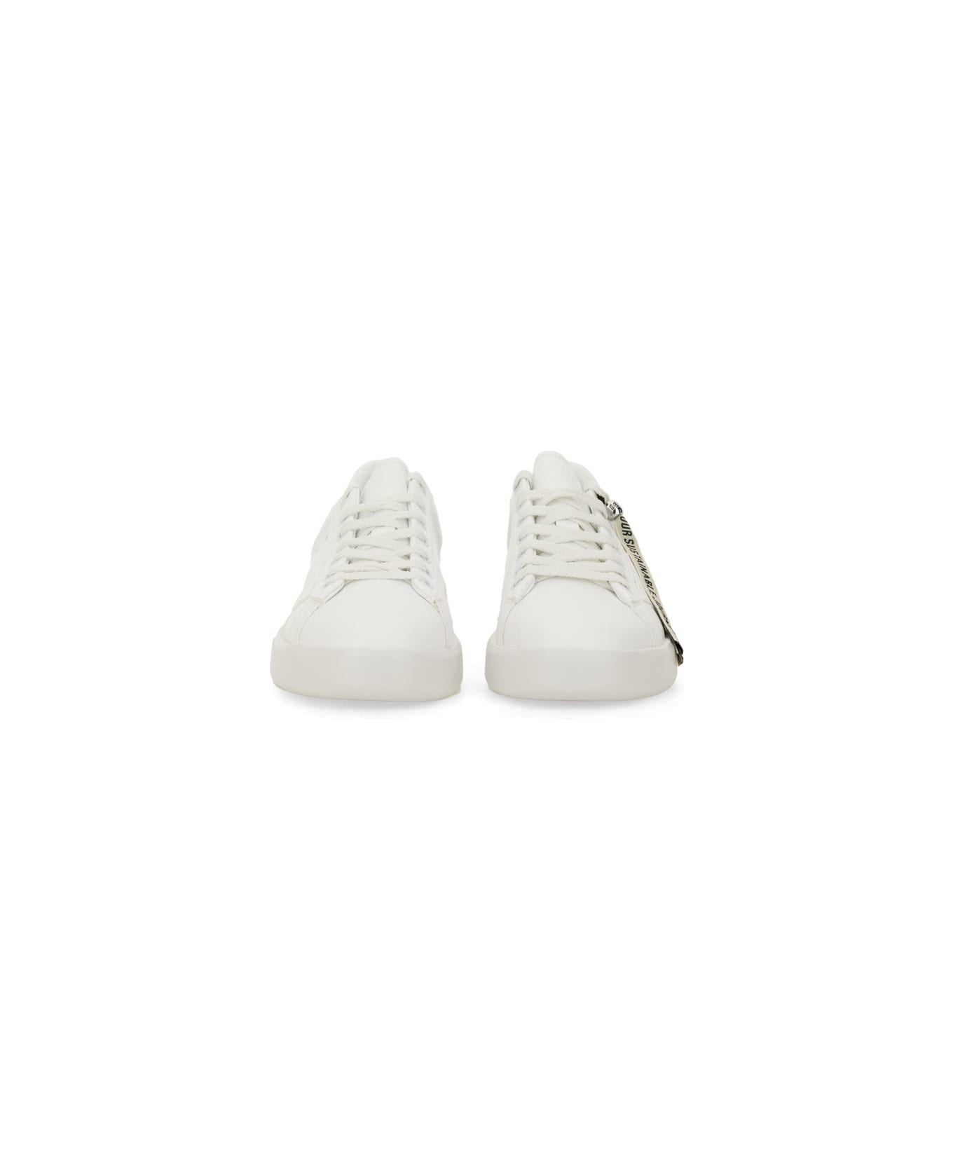 Golden Goose Purestar Sneaker With Logo - WHITE