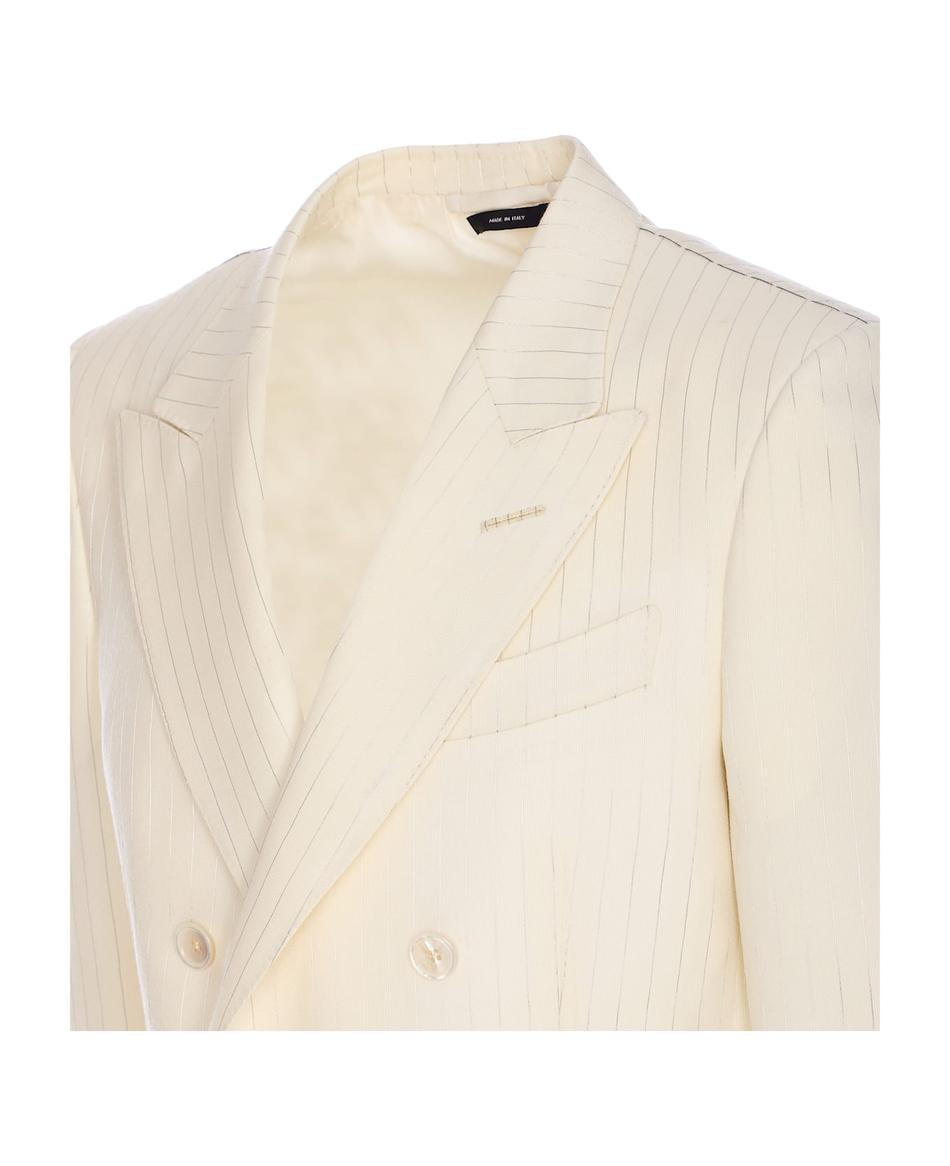 Tom Ford Organza Lurex Jacket - White
