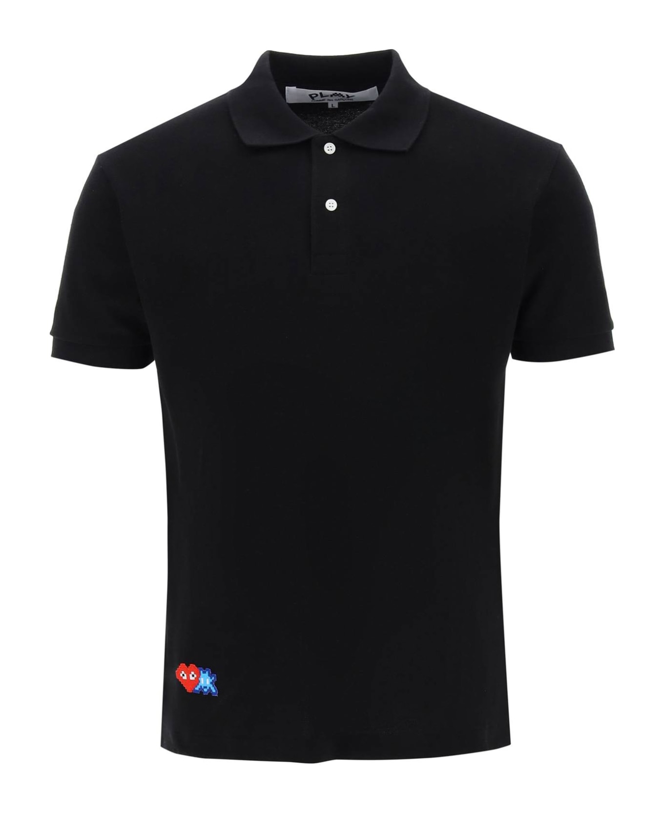 Comme des Garçons Play Polo Shirt With Graphic Embroidery - BLACK ポロシャツ