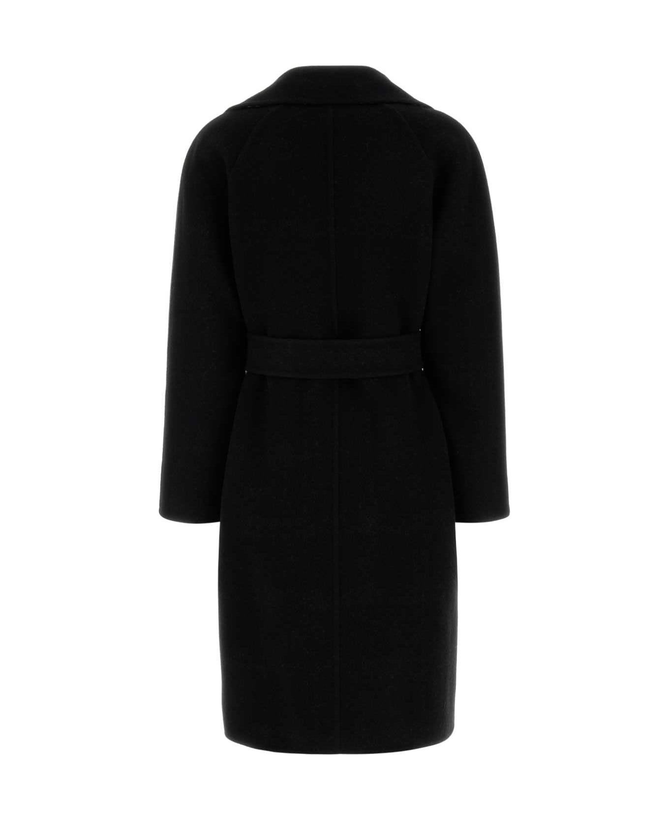 Burberry Black Wool Reversible Coat - BLACKSNUGIPCHECK