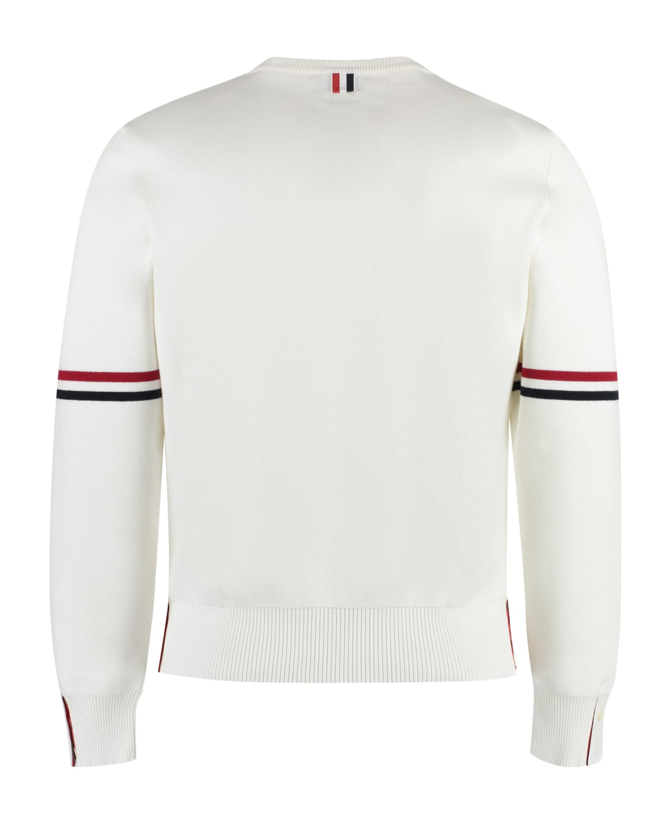 Thom Browne Long Sleeve Crew-neck Sweater - White